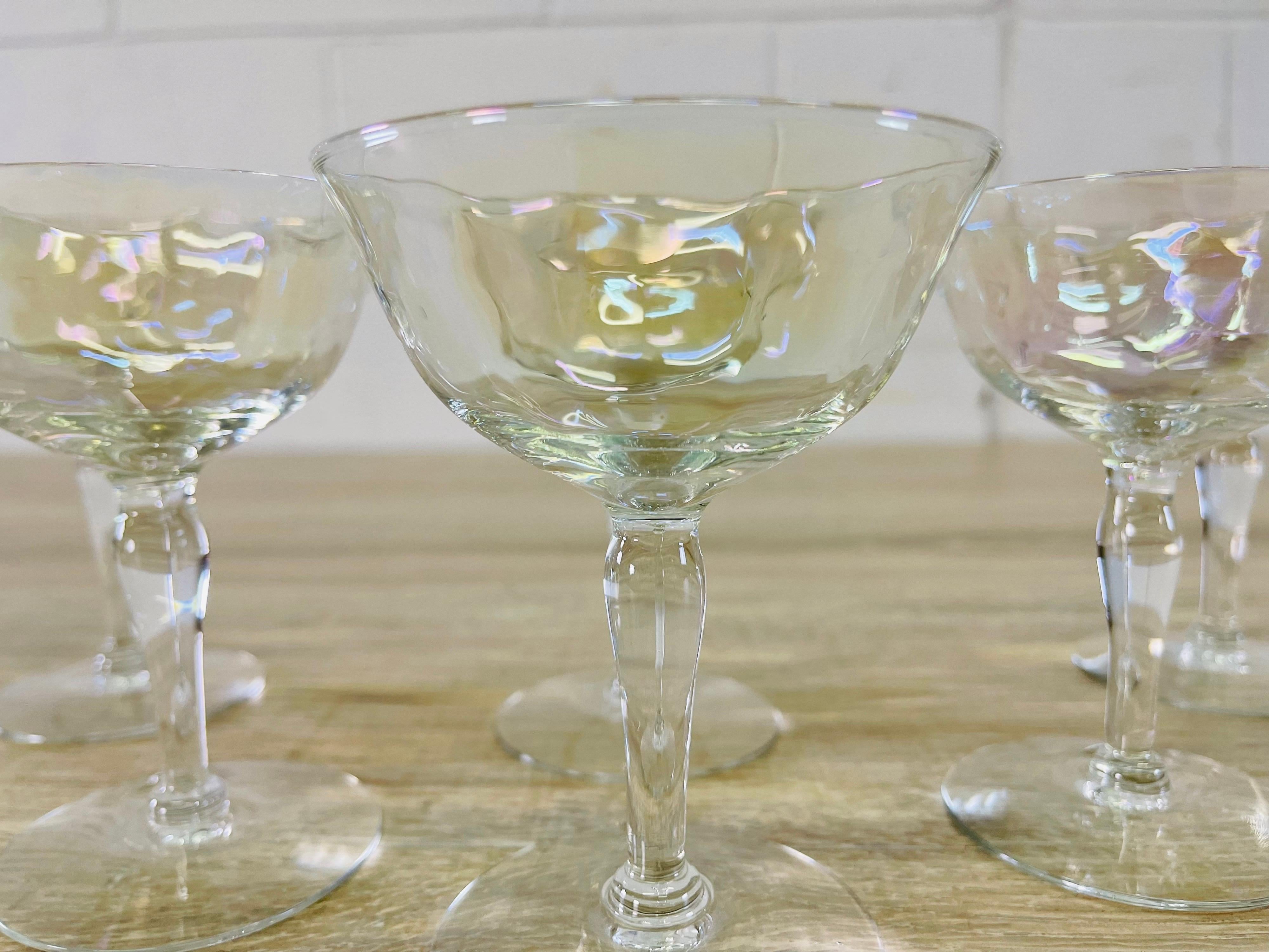 iridescent champagne coupe