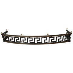 1960s Iron Greek Key Fire Place Fender