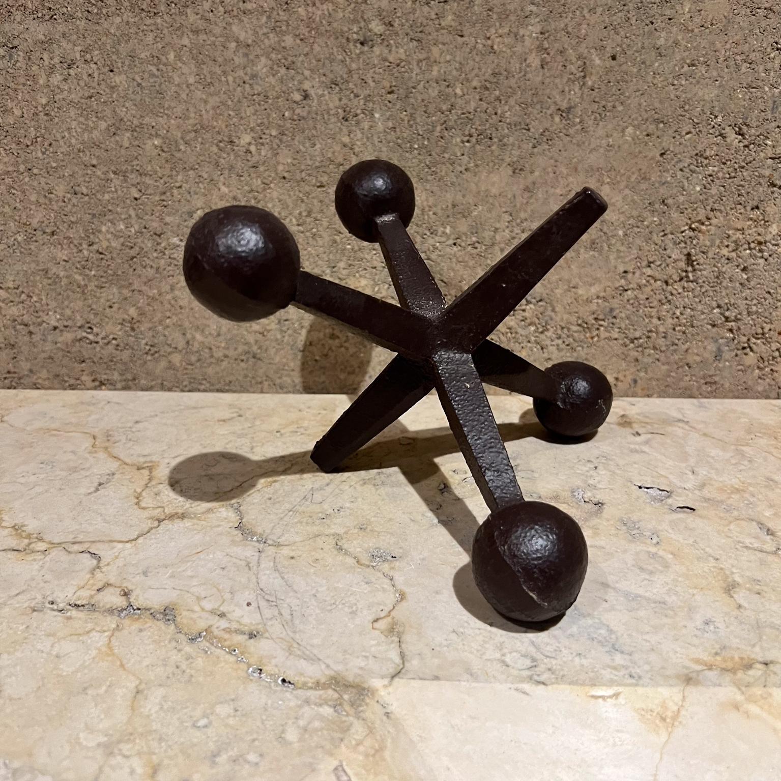 Mid-Century Modern 1960s Iron Jack Bookend Design Line Bill Curry CA For Sale