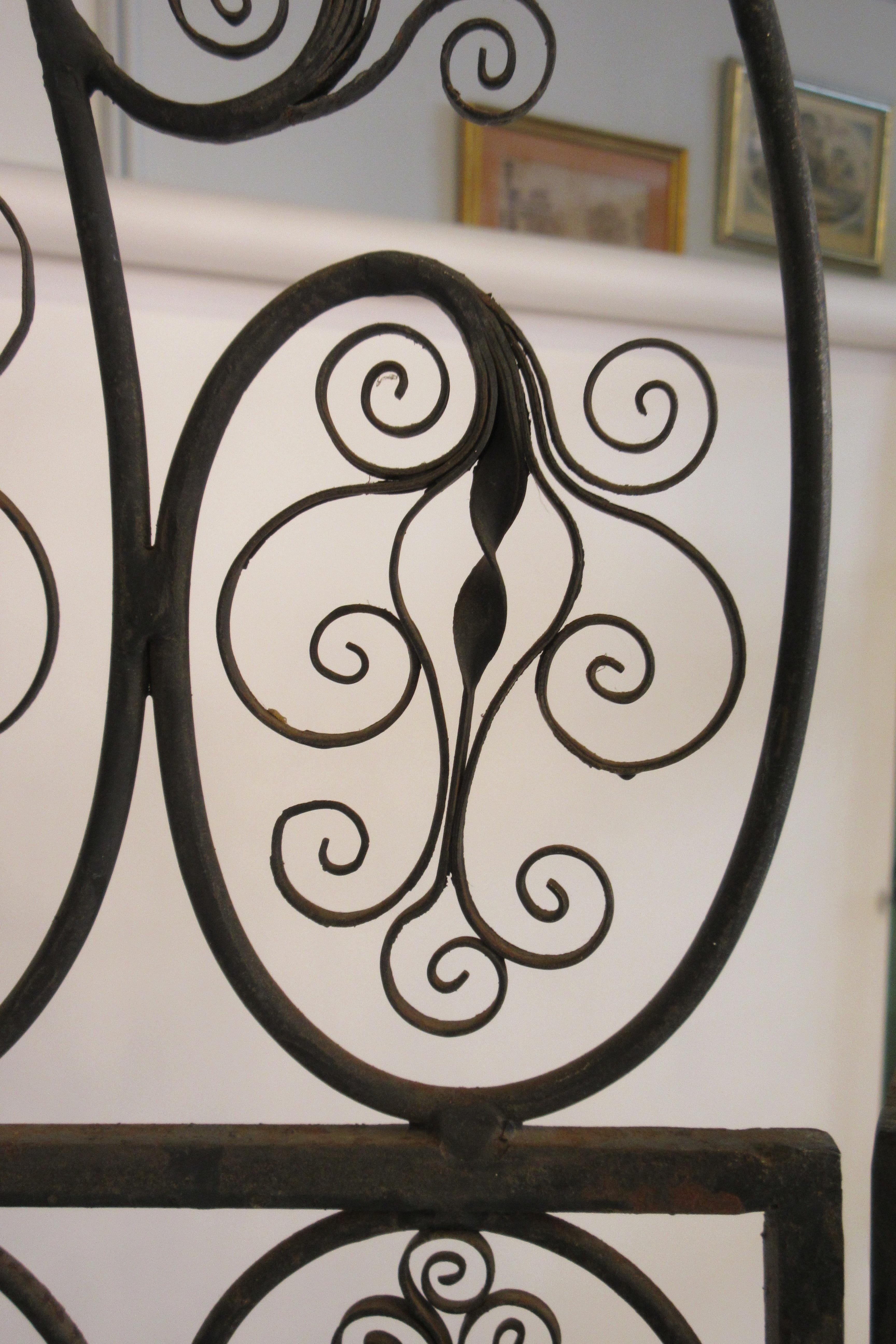 1960s Iron Scrolled Folding Screen For Sale 7
