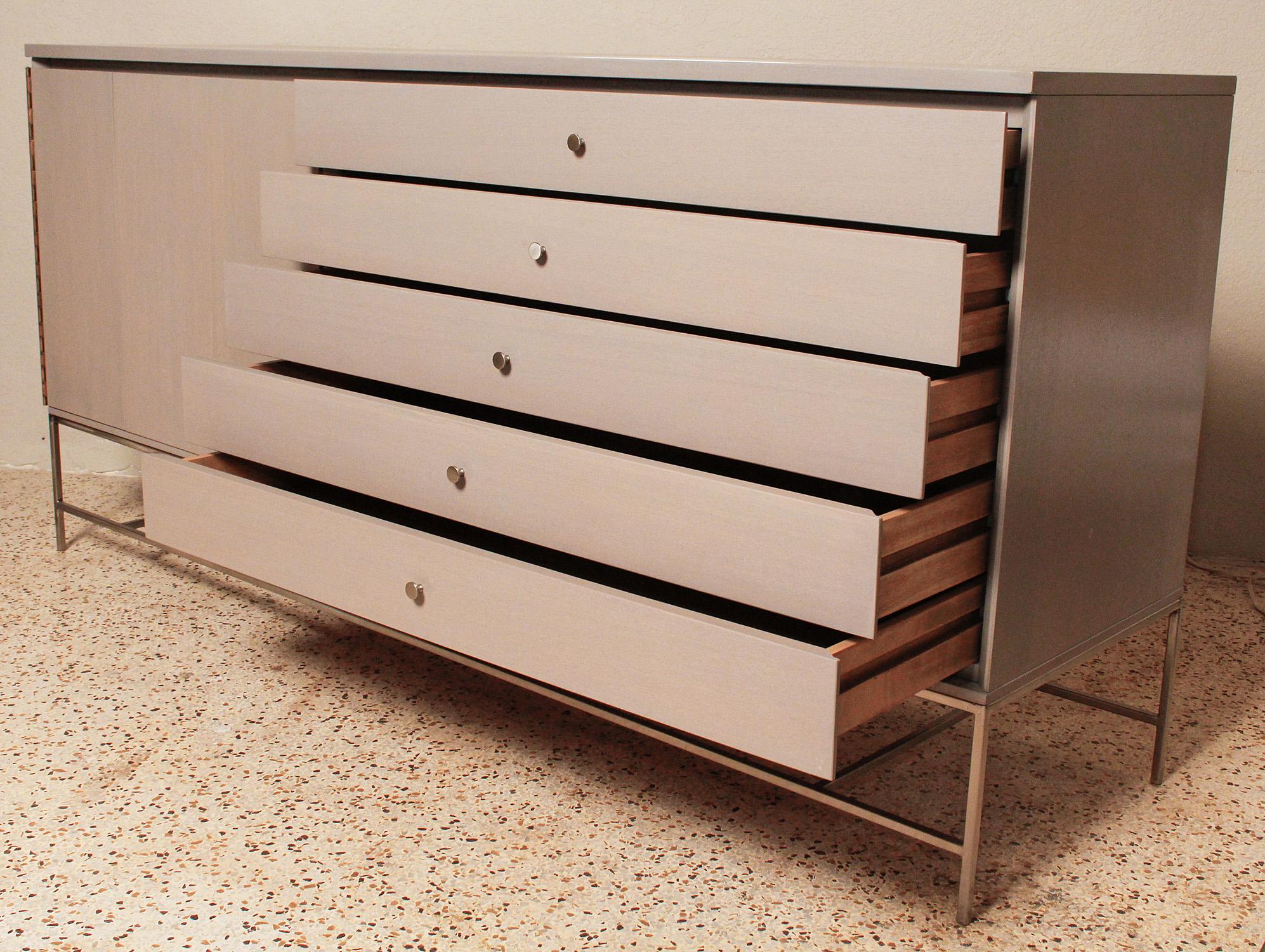 1960s Irwin Collection Grey Mahogany Sideboard by Paul McCobb for Calvin 1