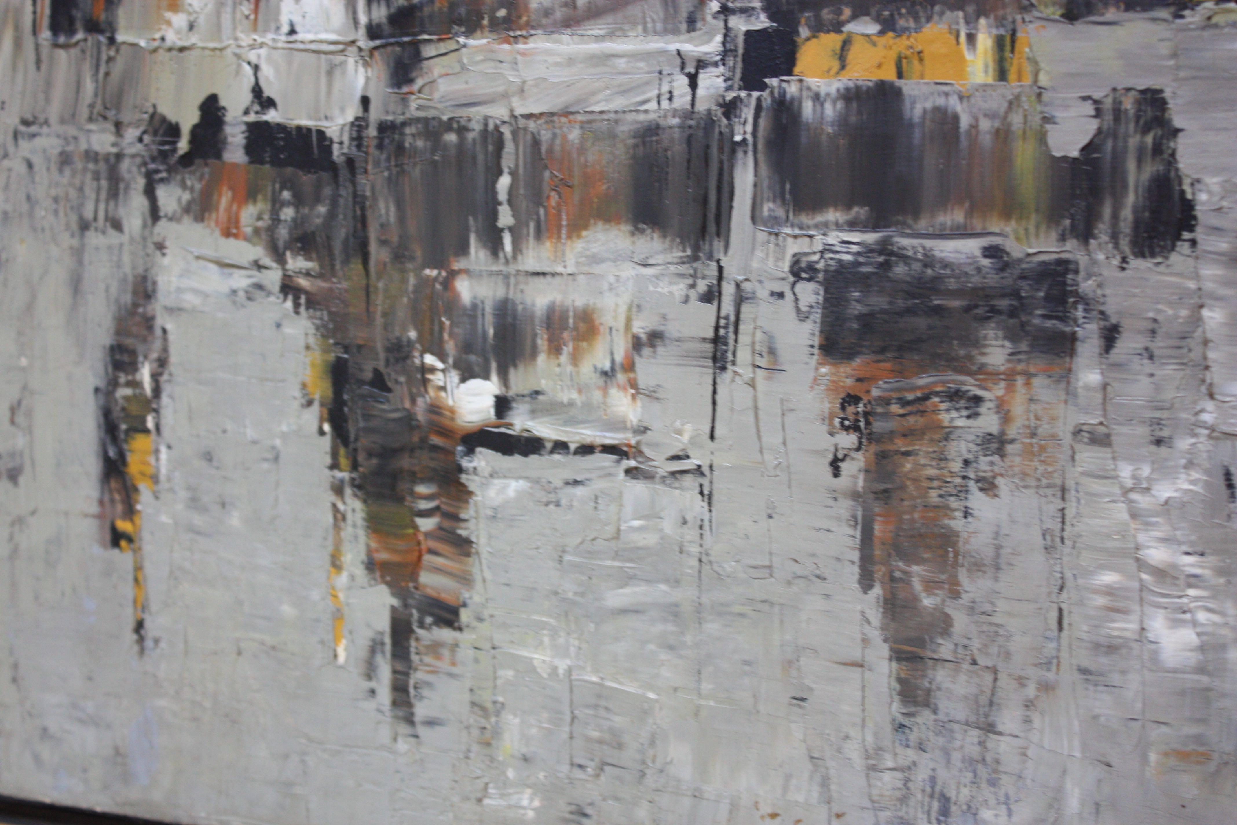 Mid-Century Modern peinture expressionniste abstraite israélienne des années 1960 par Efraim Modzelevich