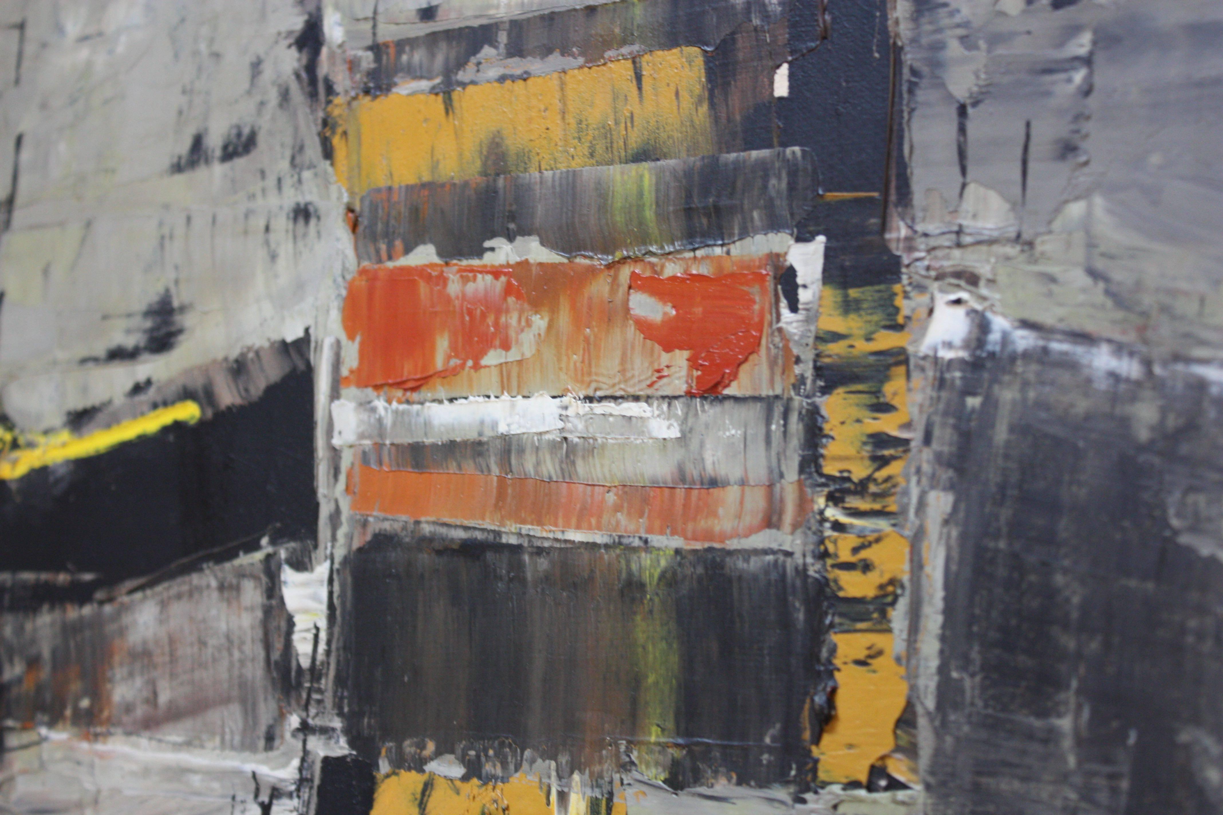 peinture expressionniste abstraite israélienne des années 1960 par Efraim Modzelevich 1