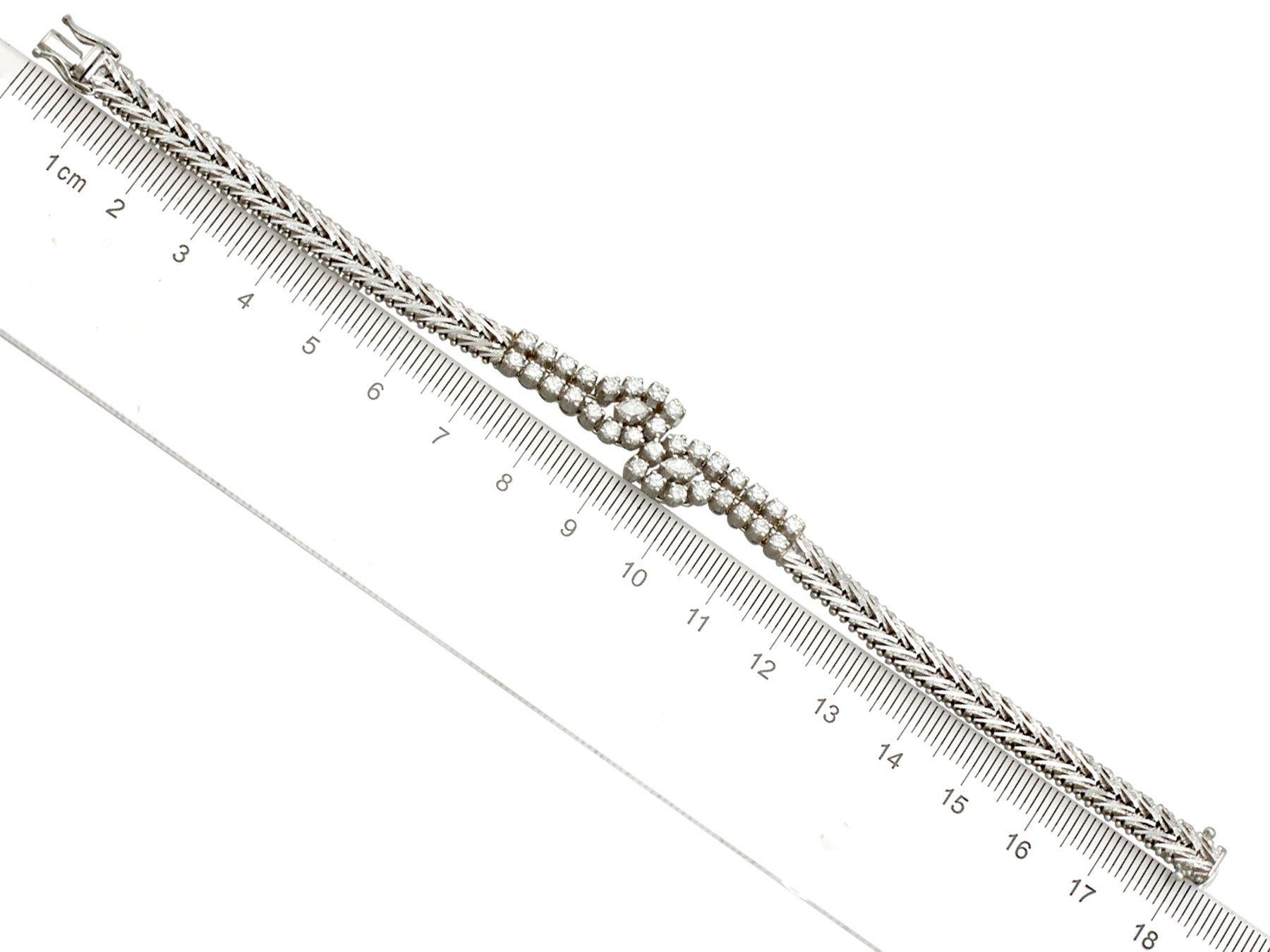 1960s Italian 2.36 Carat Diamond White Gold Bracelet by Chimento 2