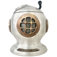 1960'S Italian Aluminium "Diver Helmet" Thermal Ice Bucket