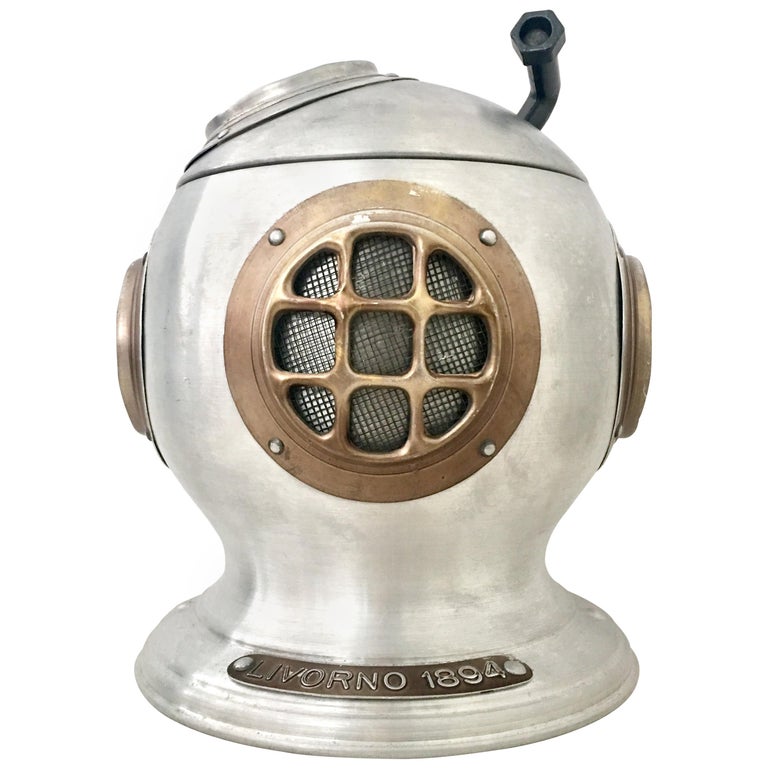 1960'S Italian Aluminium "Diver Helmet" Thermal Ice Bucket at 1stDibs