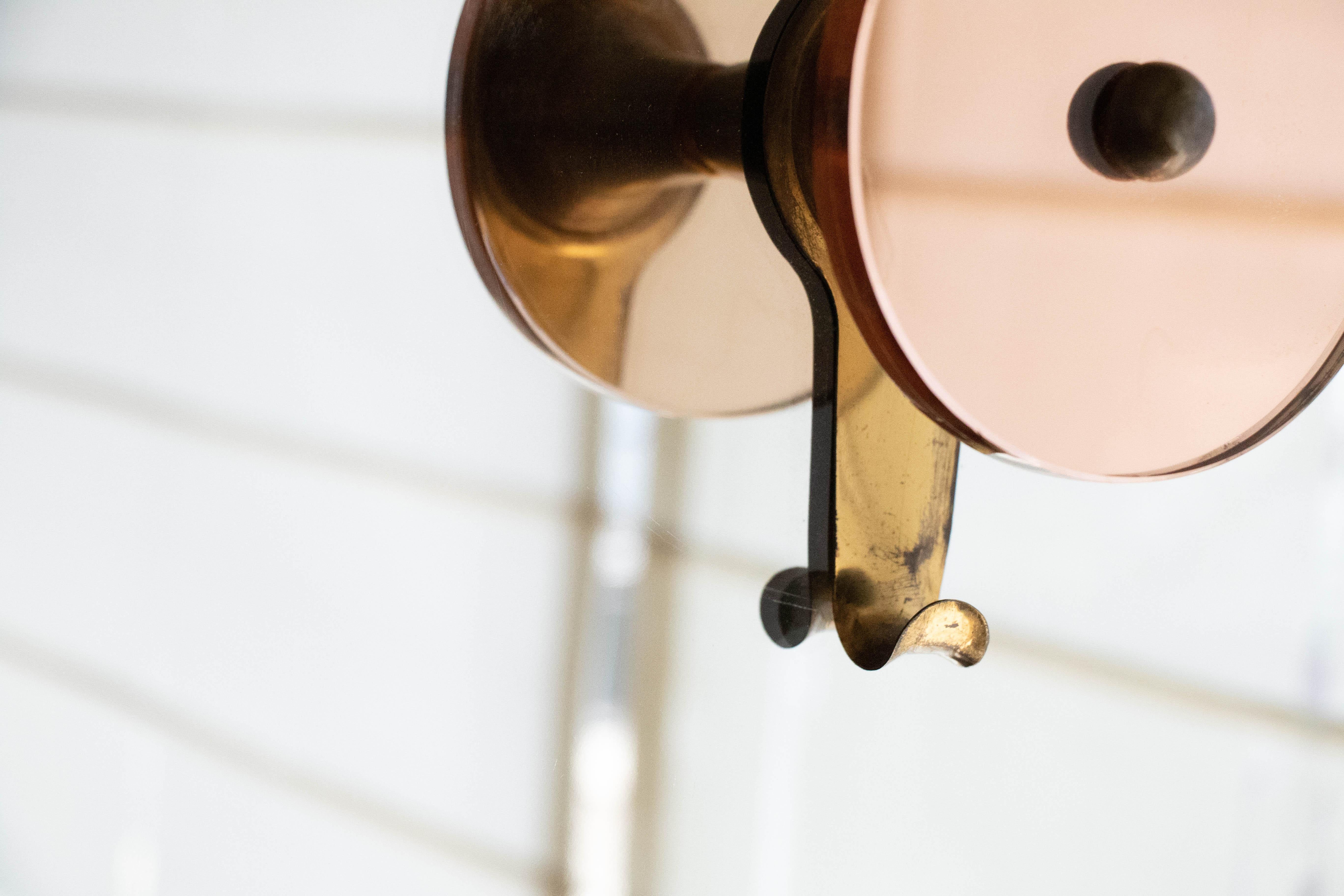 1960's Italian Amber Glass Coat Rack 1