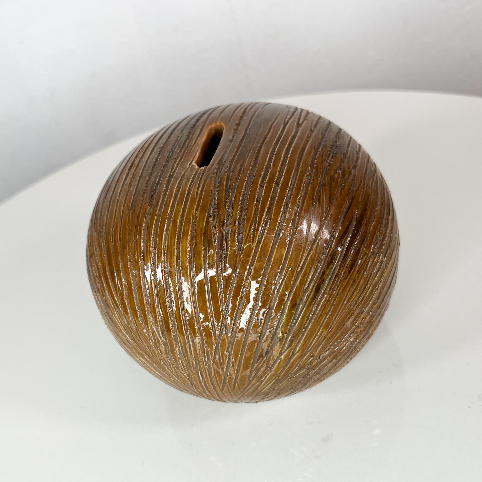 1960s Italian Art Ceramic Pottery Bitossi Hedgehog Piggy Bank Aldo Londi Italy 4