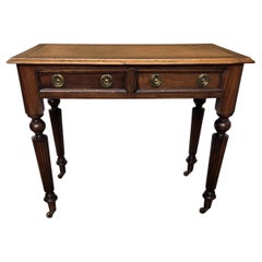 1960 Art Deco italiano Mid-Century Walnut Brass Leather Desk Writing Table