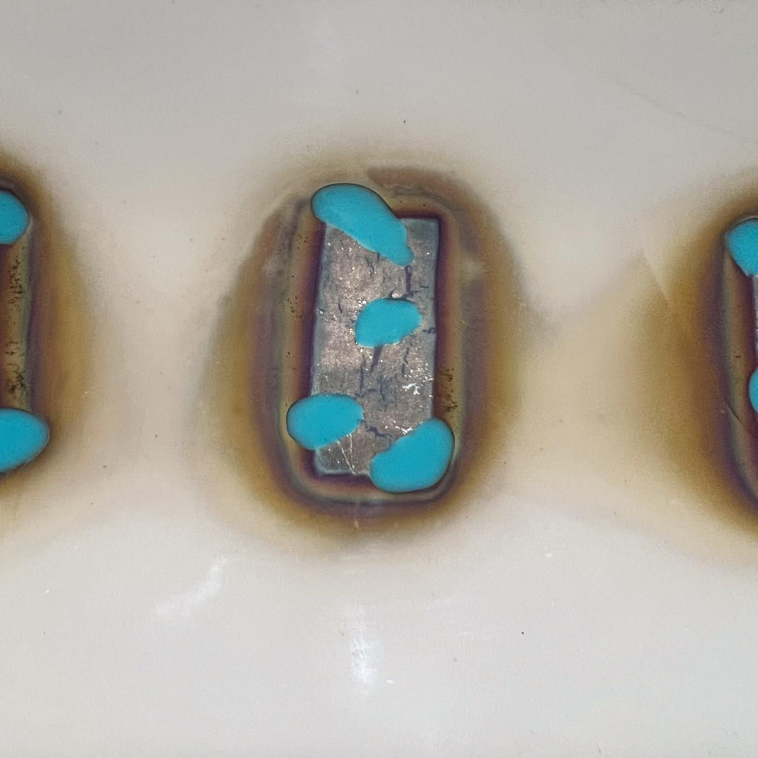 1960s Italian Art Glass Abstract Blue Plate Style A V Mazzega For Sale 6