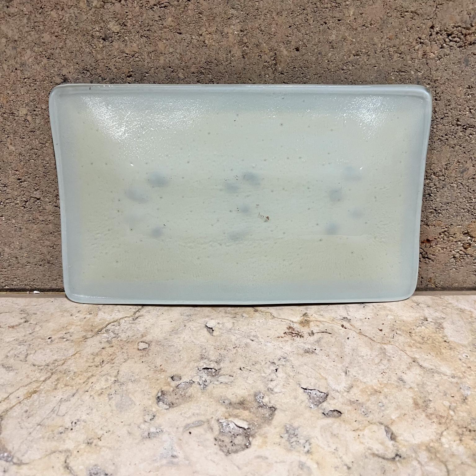 Mid-20th Century 1960s Italian Art Glass Abstract Blue Plate Style A V Mazzega For Sale