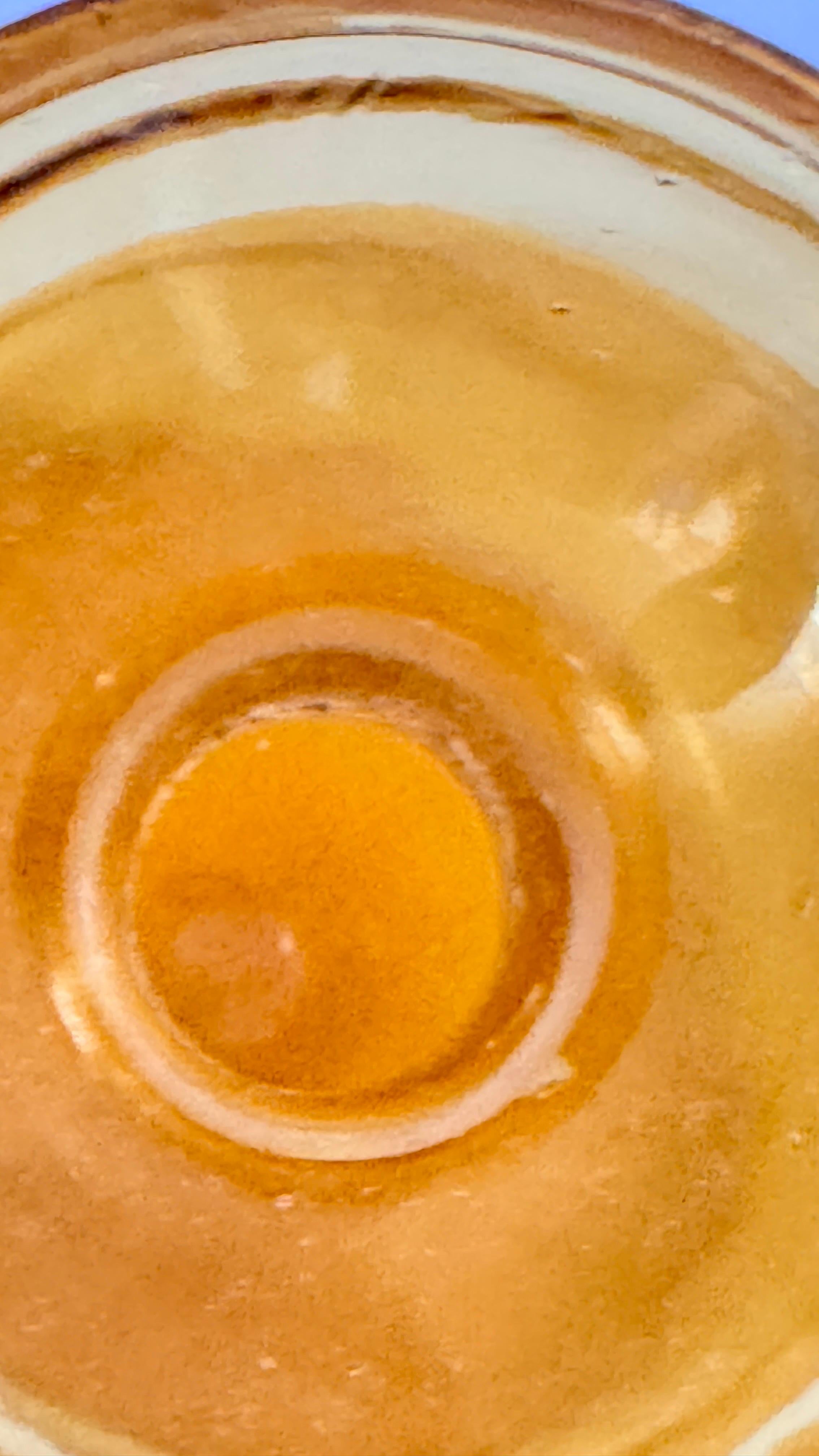 1960s Italian Art Glass Bottle with Large Blown Glass Stopper, Yellow-Orange Hue For Sale 4