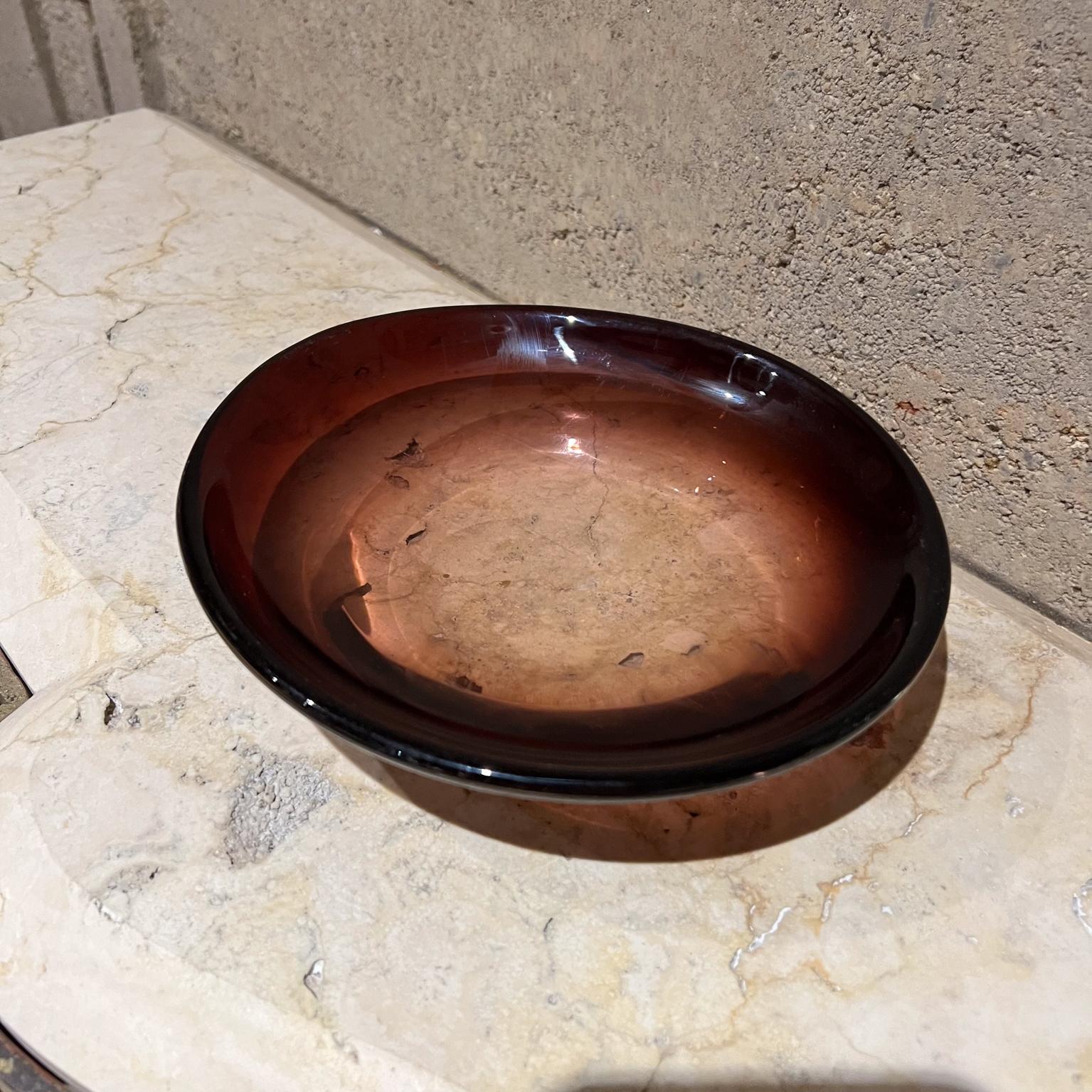 1960s Italian Art Glass Brown Murano Catchall Dish en vente 3