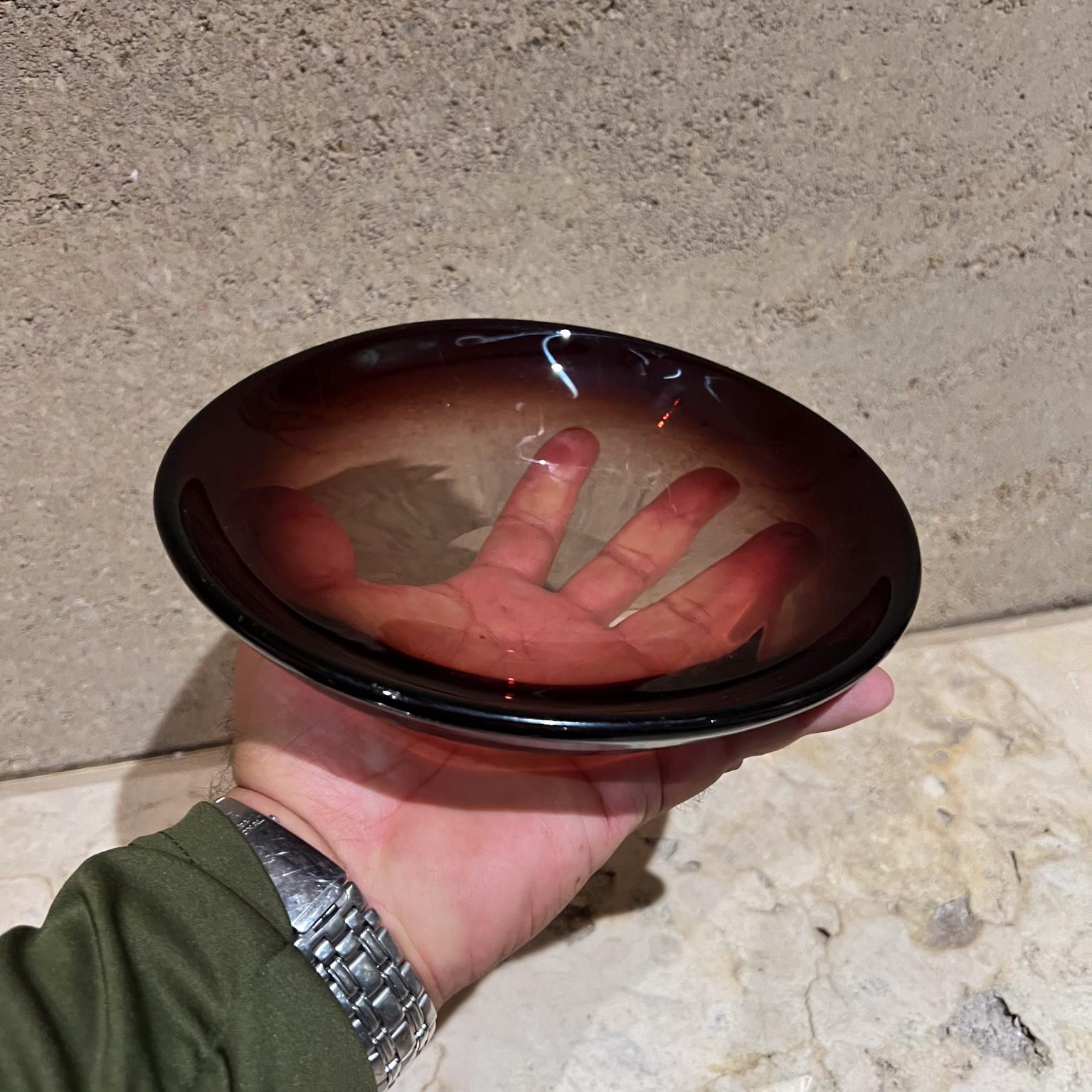 1960s Italian Art Glass Brown Murano Catchall Dish en vente 6