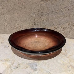 1960s Italian Art Glass Brown Murano Catchall Dish