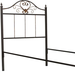 1960s Italian Art Nouveau Single Bed in Painted Wrought Iron, Golden Parts