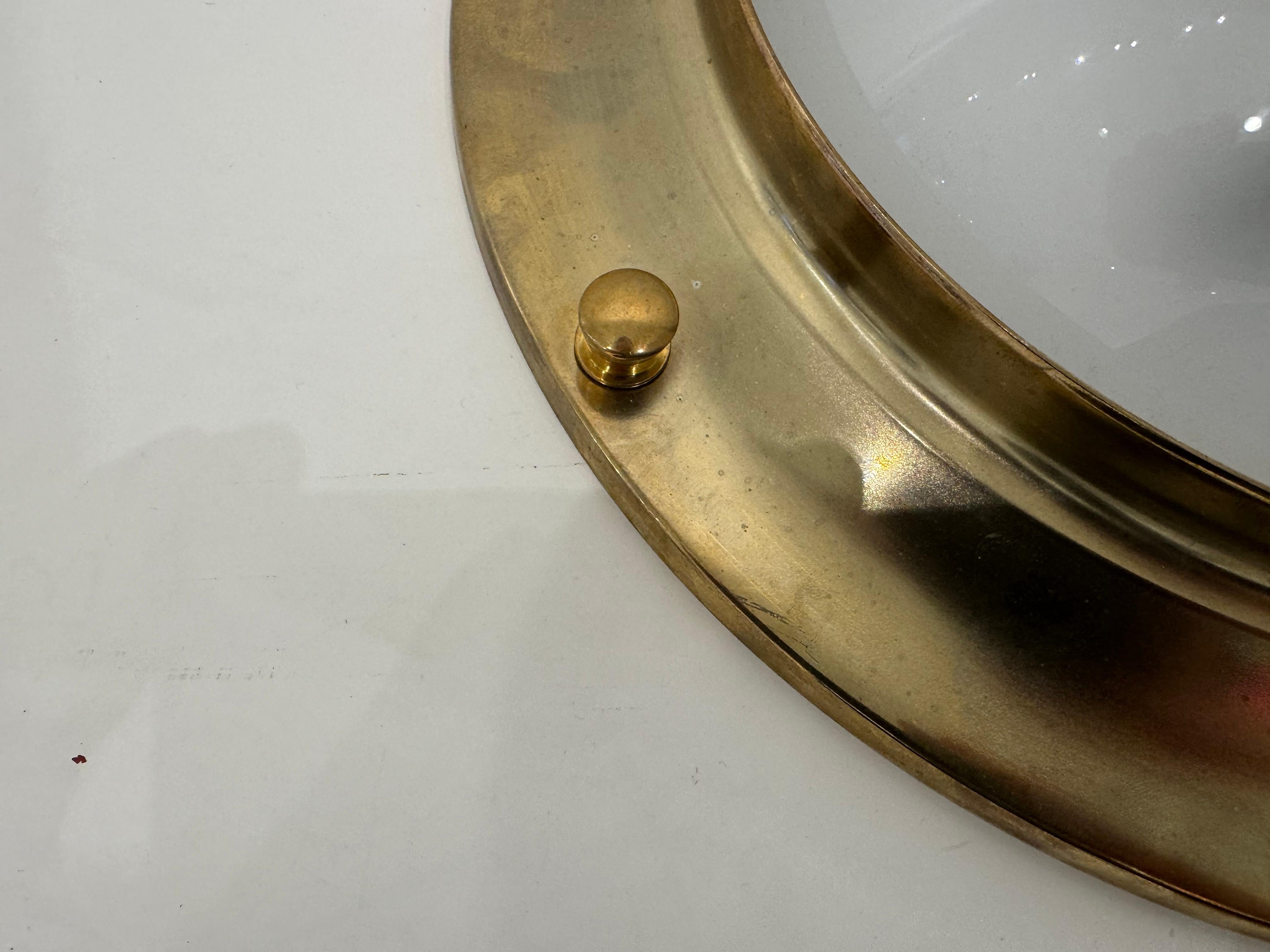 1960s Italian Azucena Flush Ceiling Lamp Midcentury For Sale 1