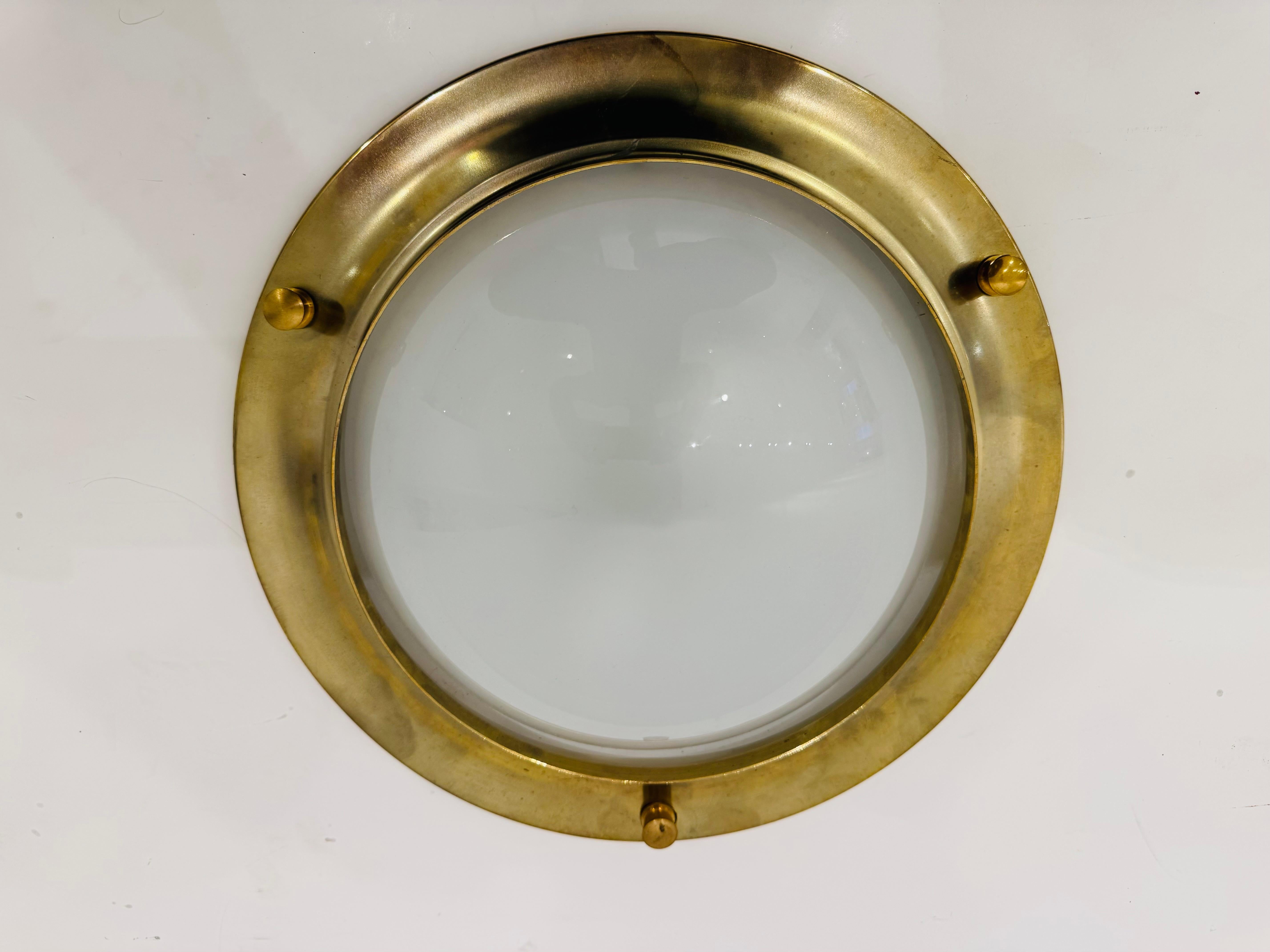 1960s Italian Azucena Flush Ceiling Lamp Midcentury For Sale 2
