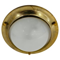 1960s Italian Azucena Flush Ceiling Lamp Midcentury