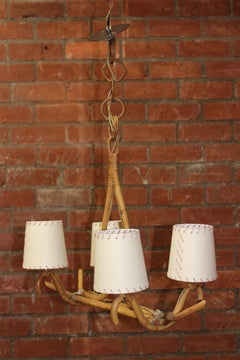 1960s Italian Bamboo Pendant Light