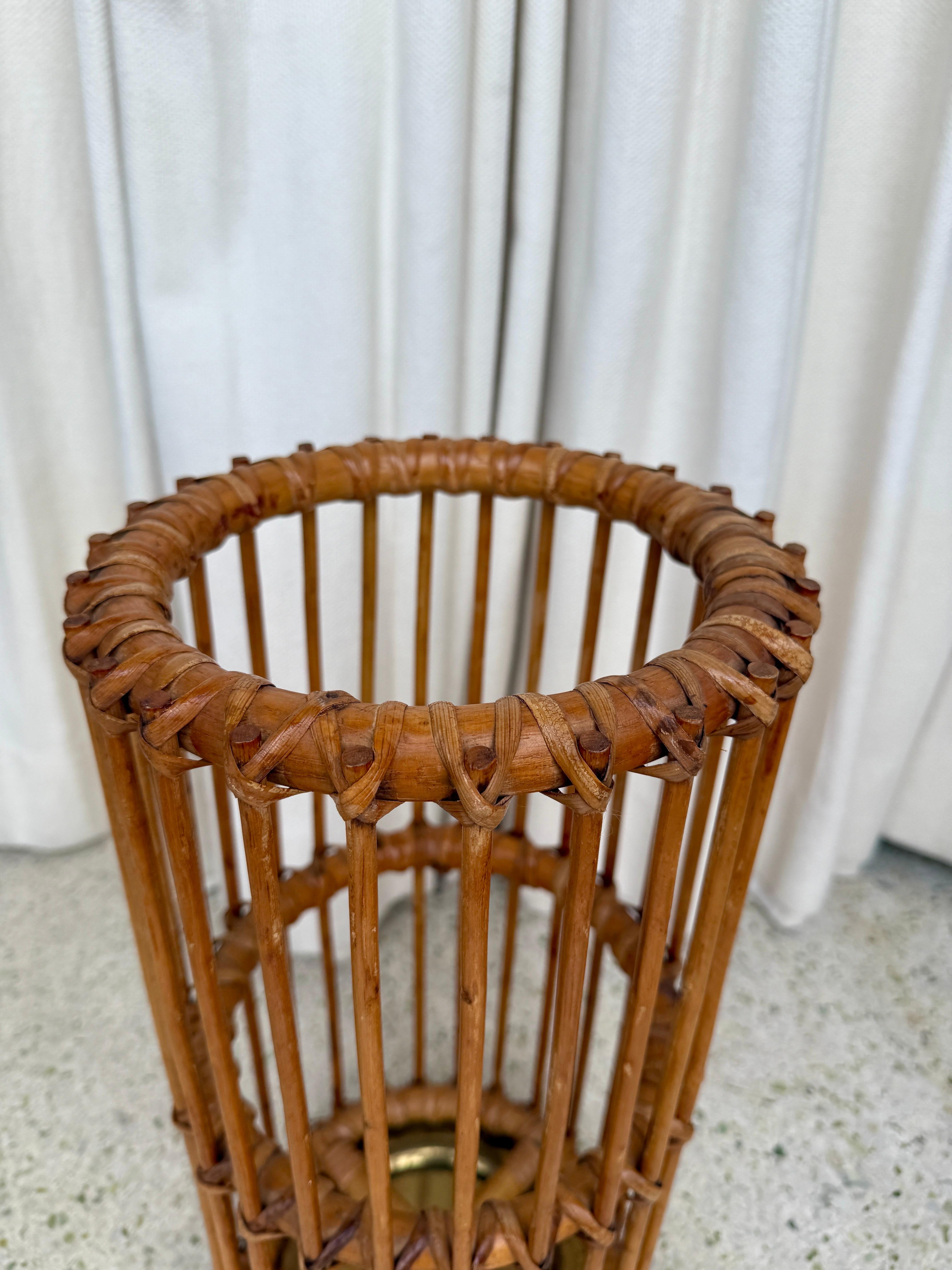 1960's Italienischer Bambus Schirmständer im Zustand „Gut“ im Angebot in North Miami, FL