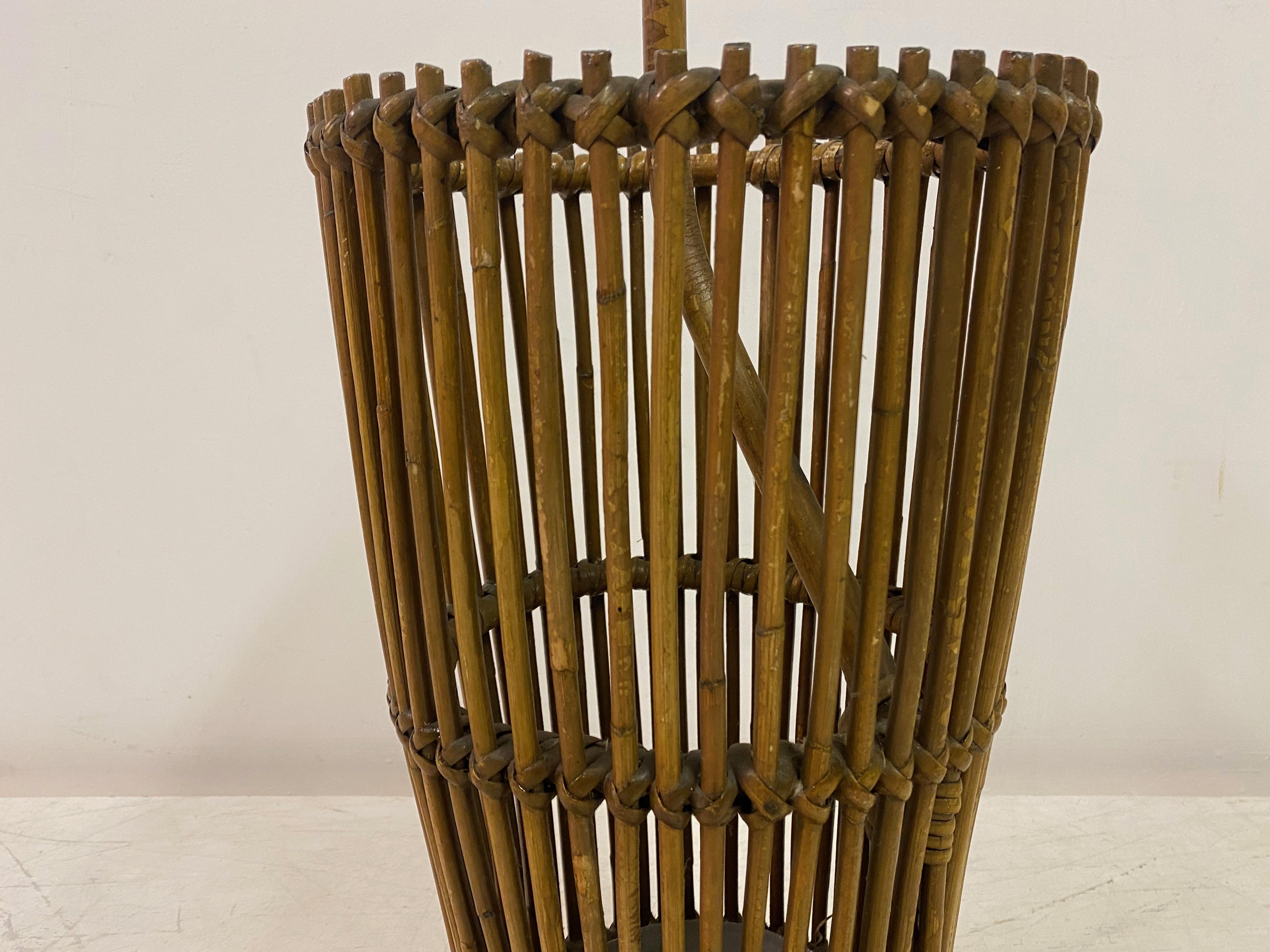 1960er Jahre Italienisch Bambus Schirmständer im Angebot 1