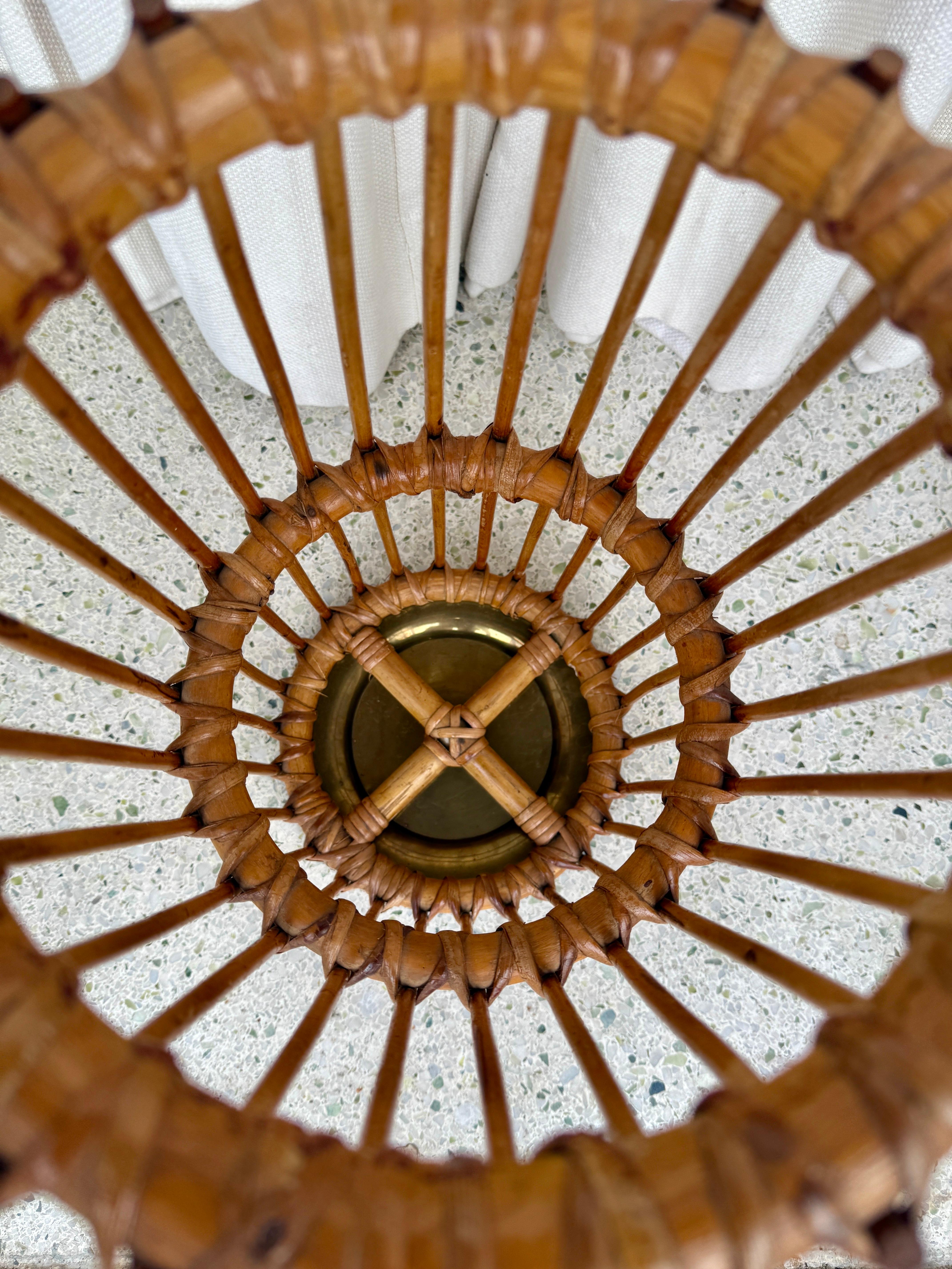 1960's Italienischer Bambus Schirmständer (Messing) im Angebot