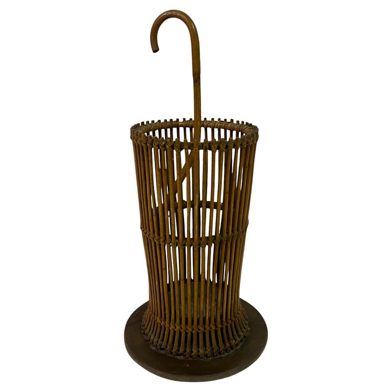1960S Italian Bamboo Umbrella Stand For Sale at 1stDibs