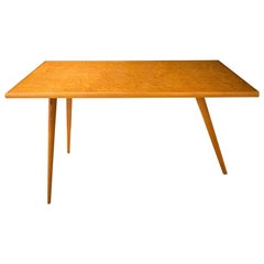 1960s Italian Beech Tripod Table Retro 1960s Italian Beech Tripod Table
