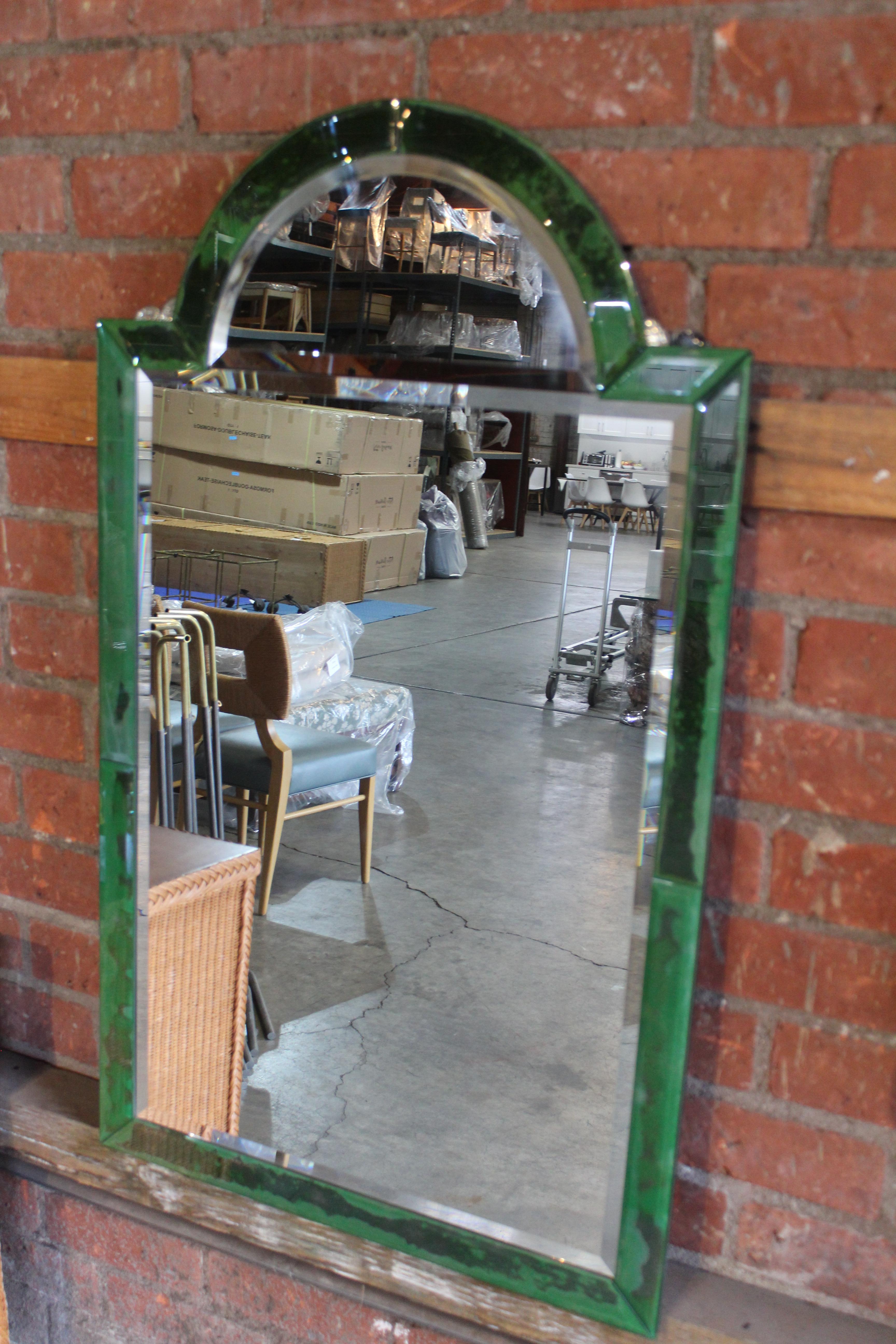 1960s, Italian Beveled Glass Mirror In Good Condition In Los Angeles, CA
