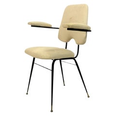 1960s Italian Black Painted Steel Desk Chair