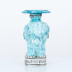 1960s Italian Blue Ceramic Elephant