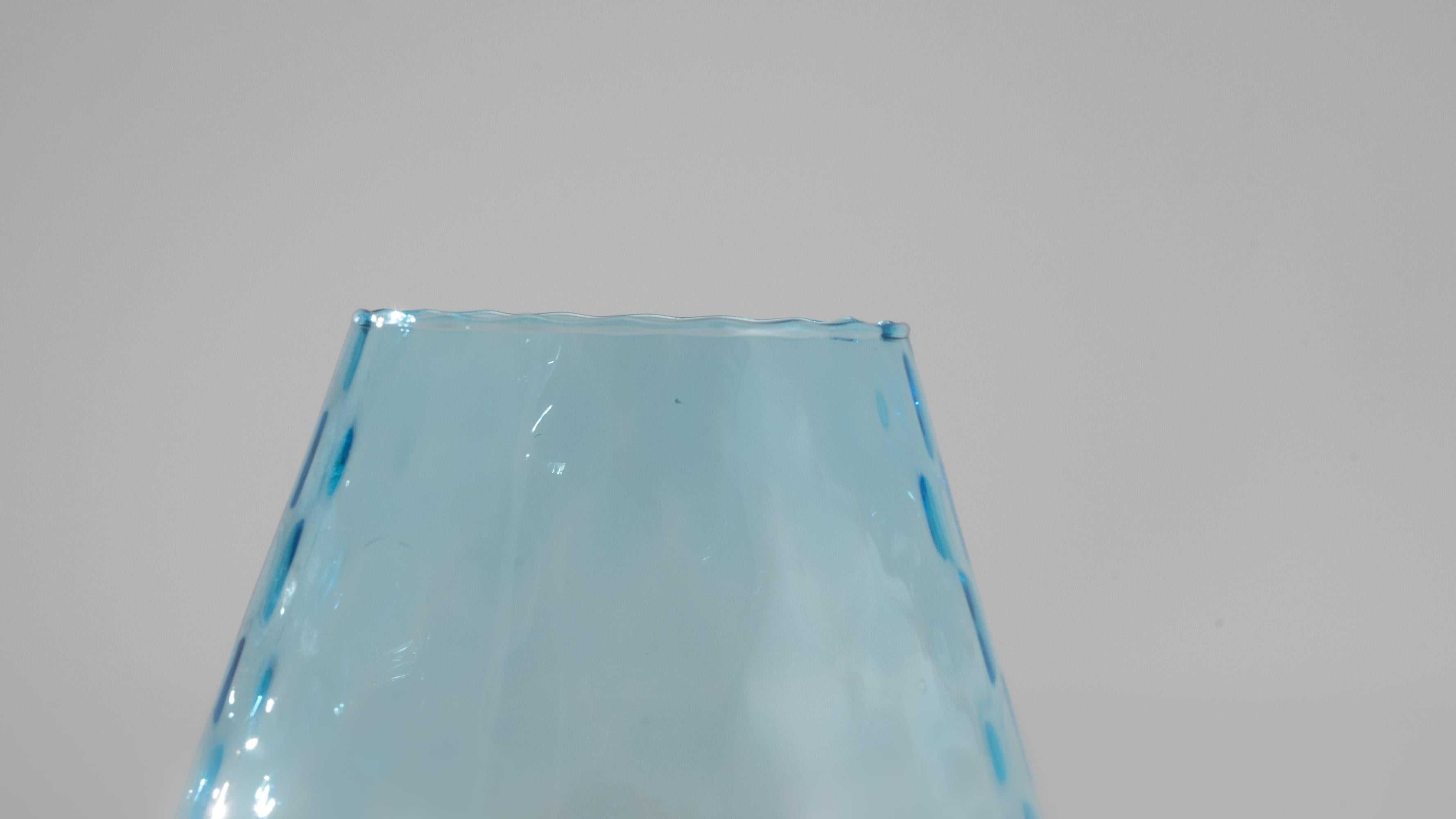1960s Italian Blue Glass Goblet For Sale 6