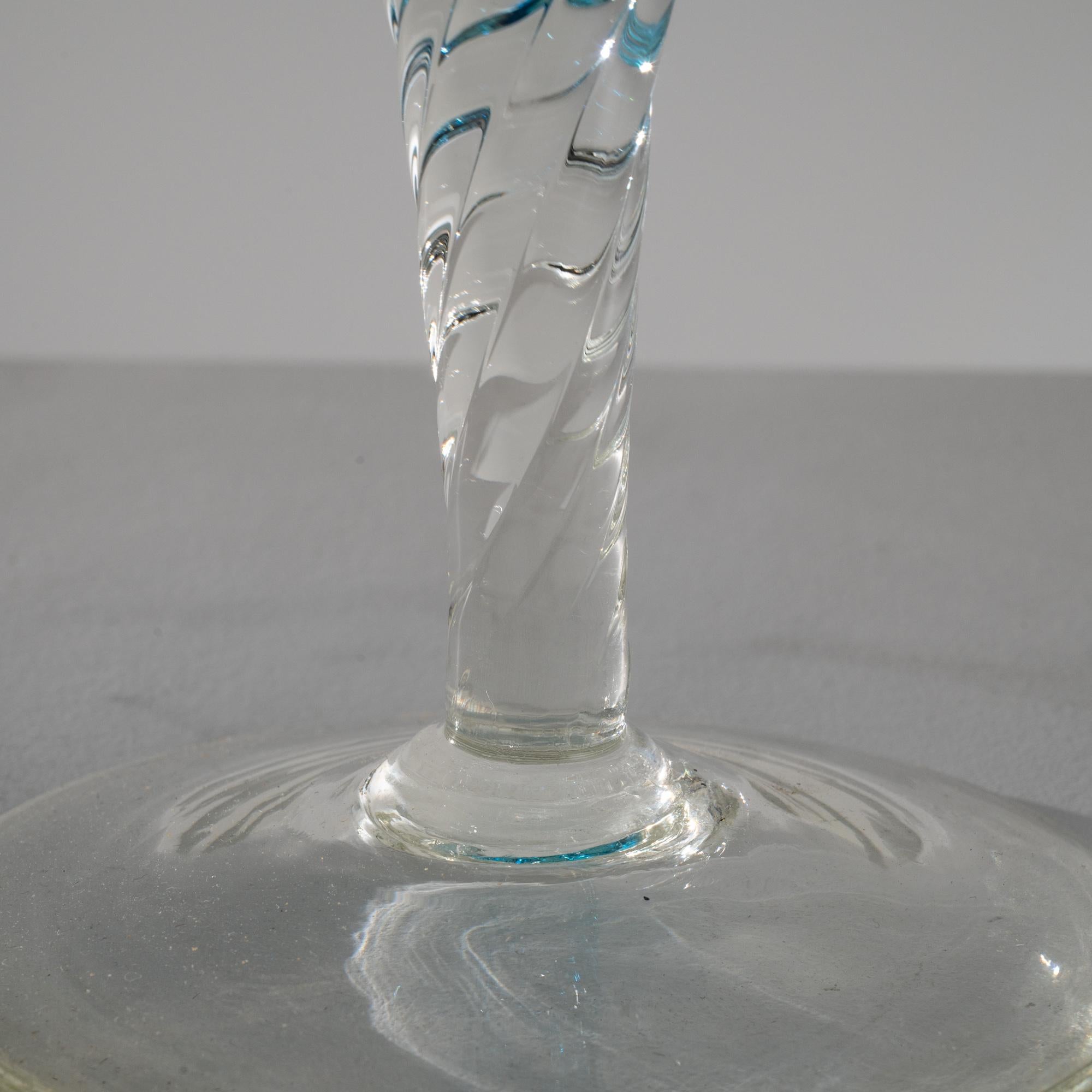 1960s Italian Blue Glass Goblet For Sale 4