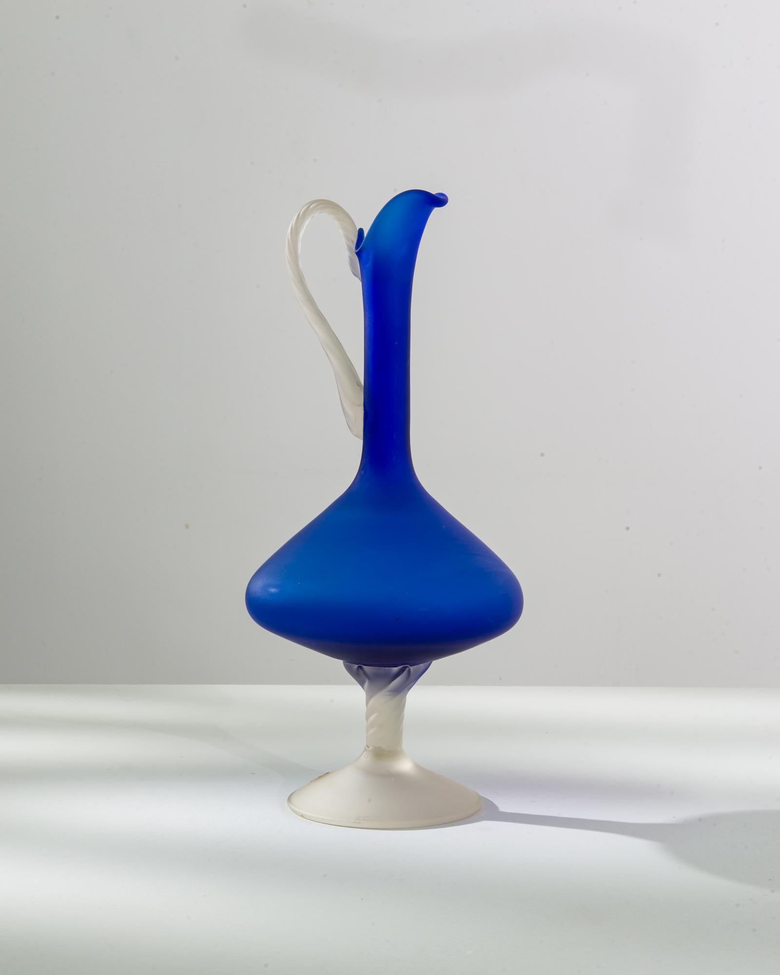 20th Century 1960s Italian Blue Glass Jug