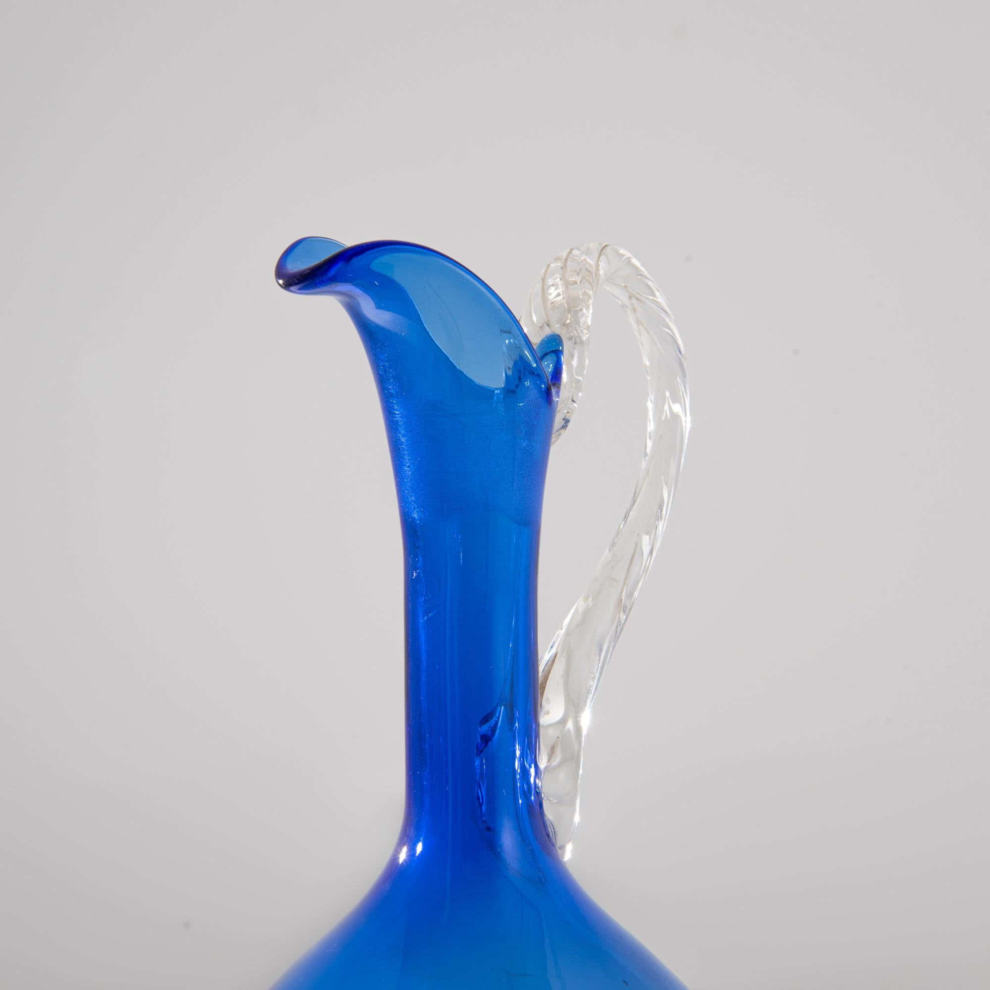 1960s Italian Blue Glass Jug 1