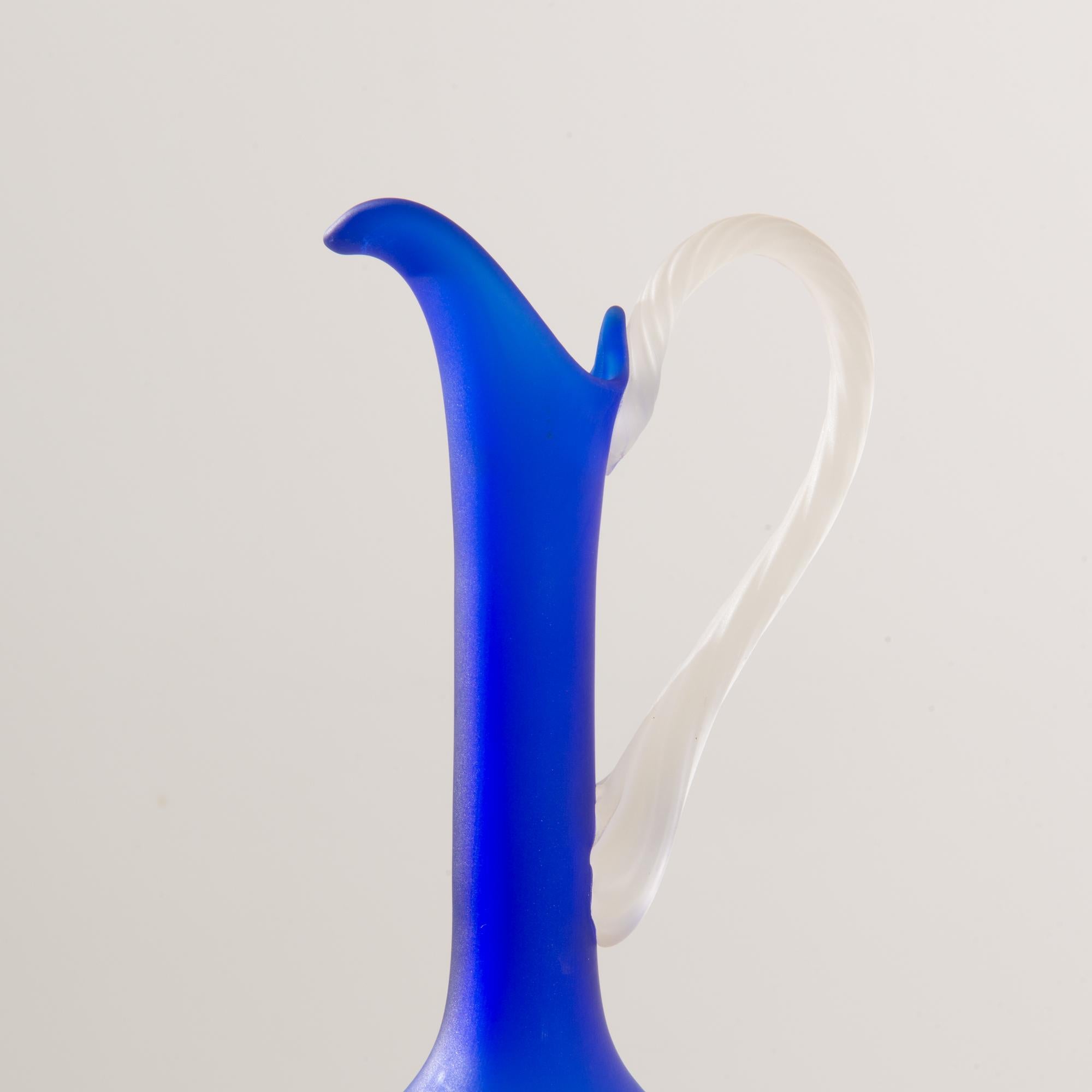 1960s Italian Blue Glass Jug 2