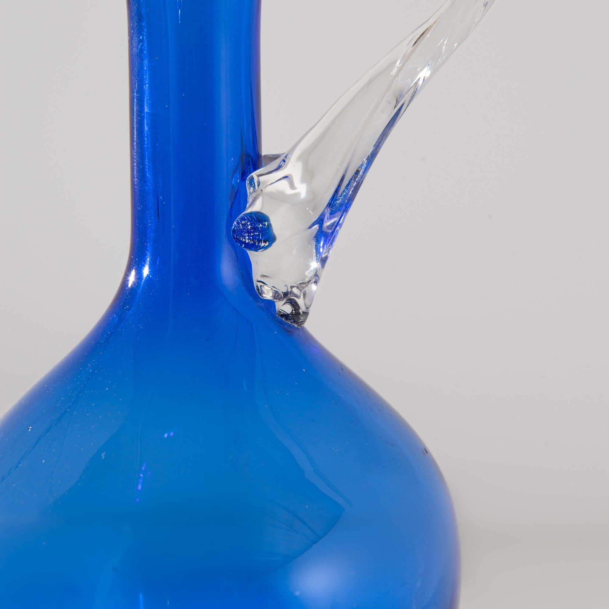 1960s Italian Blue Glass Jug 2