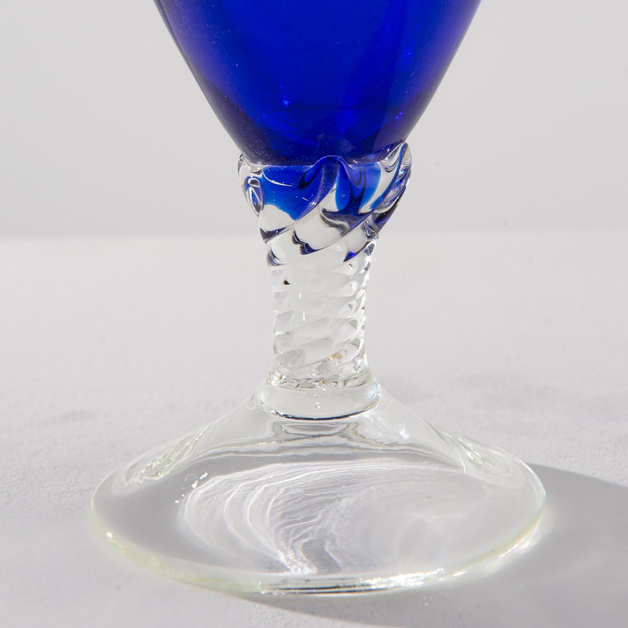 1960s Italian Blue Glass Jug 3