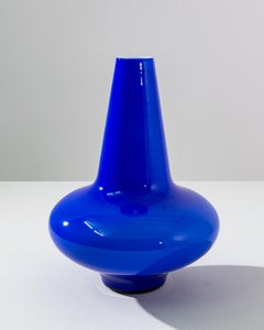 1960s Italian Blue Glass Vase