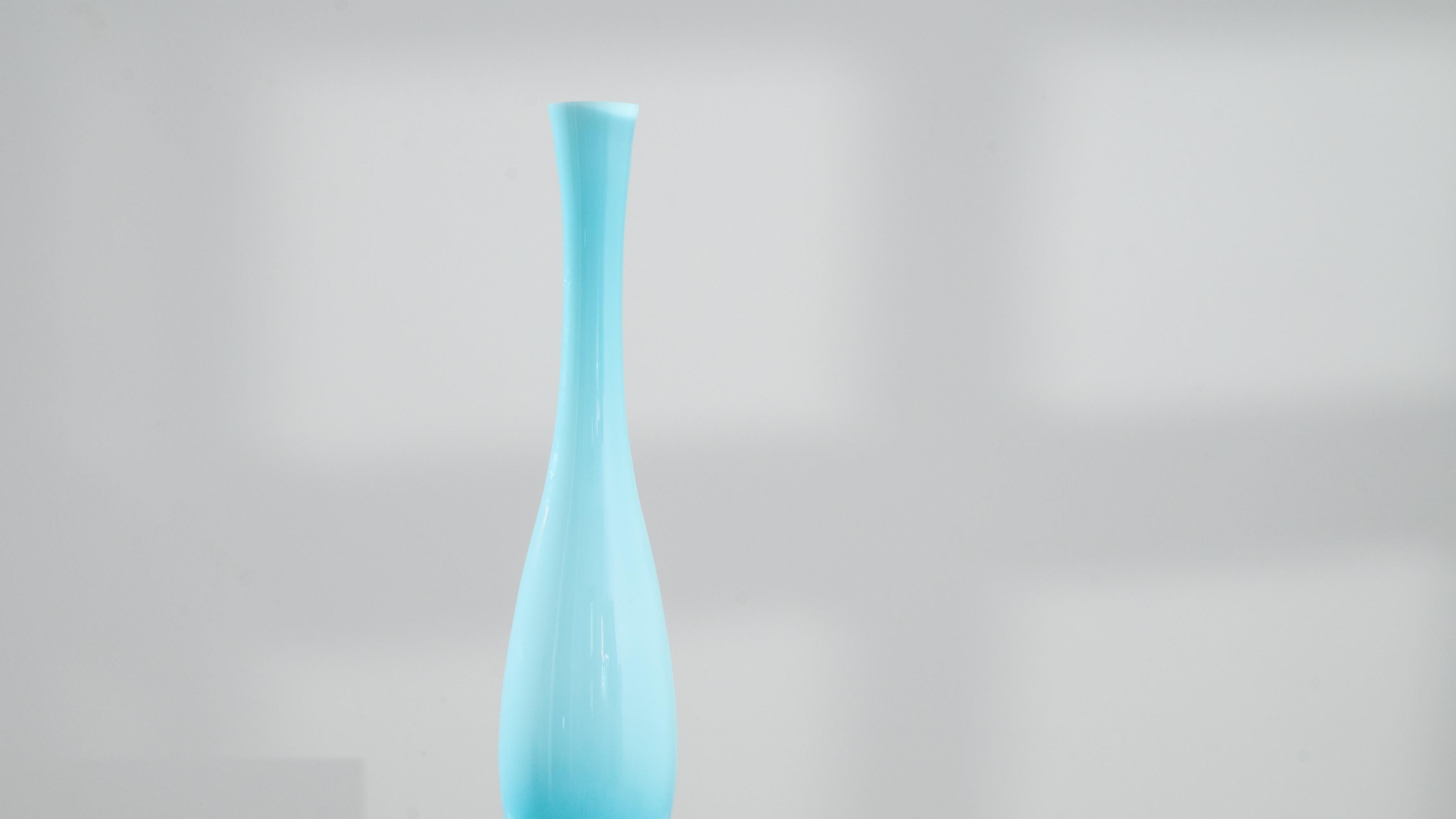 1960s Italian Blue Glass Vase 1