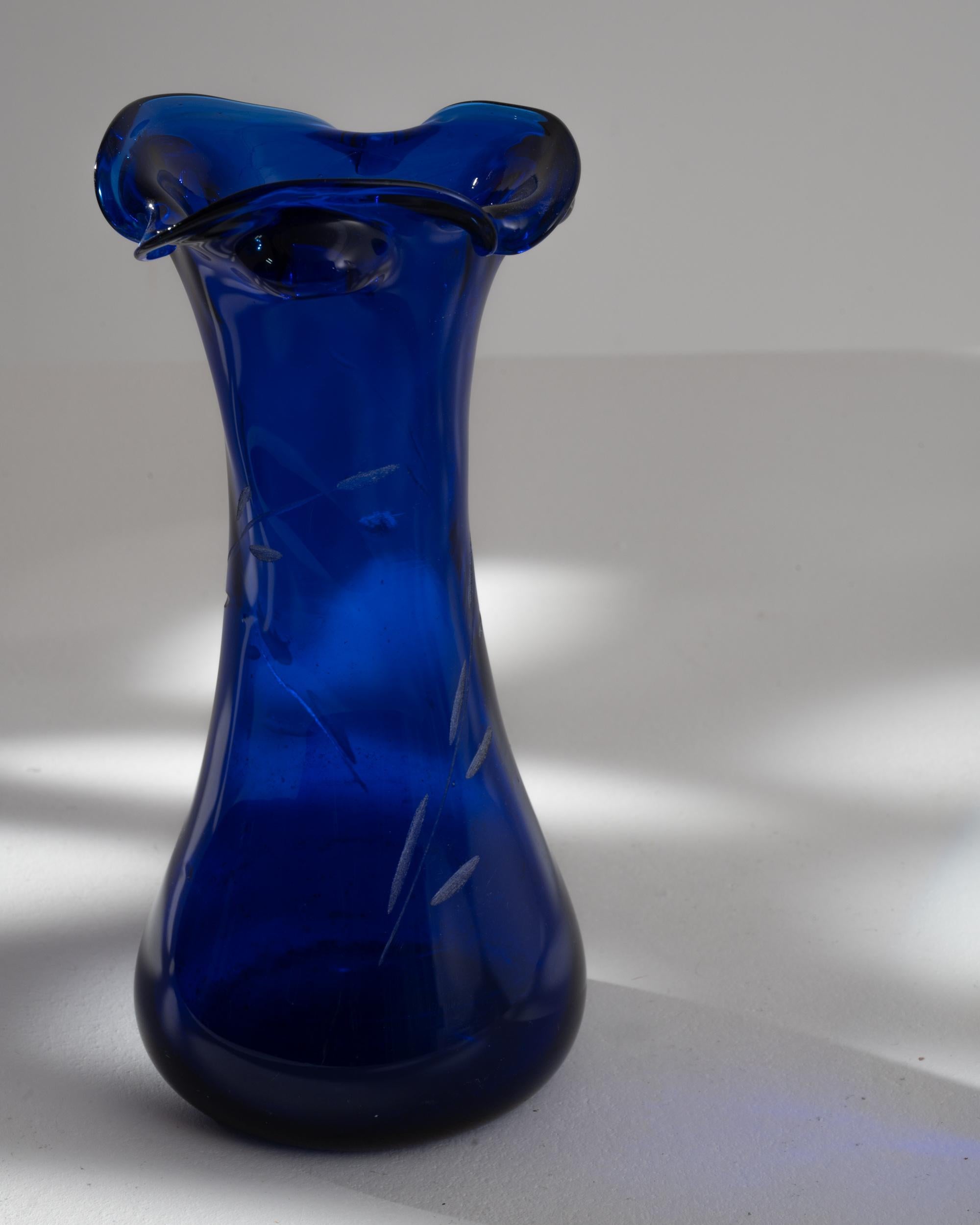 1960s Italian Blue Glass Vase 2