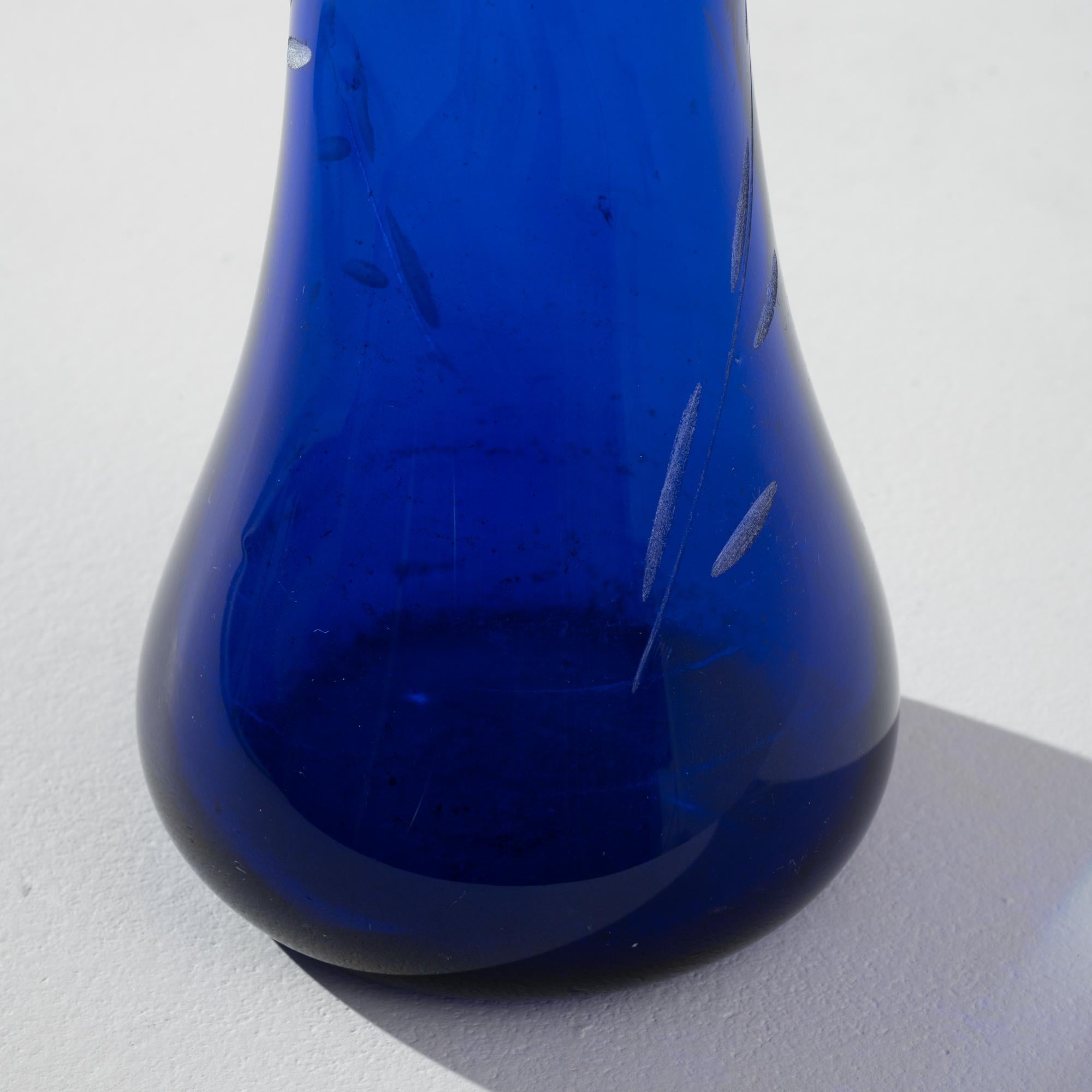 1960s Italian Blue Glass Vase 5