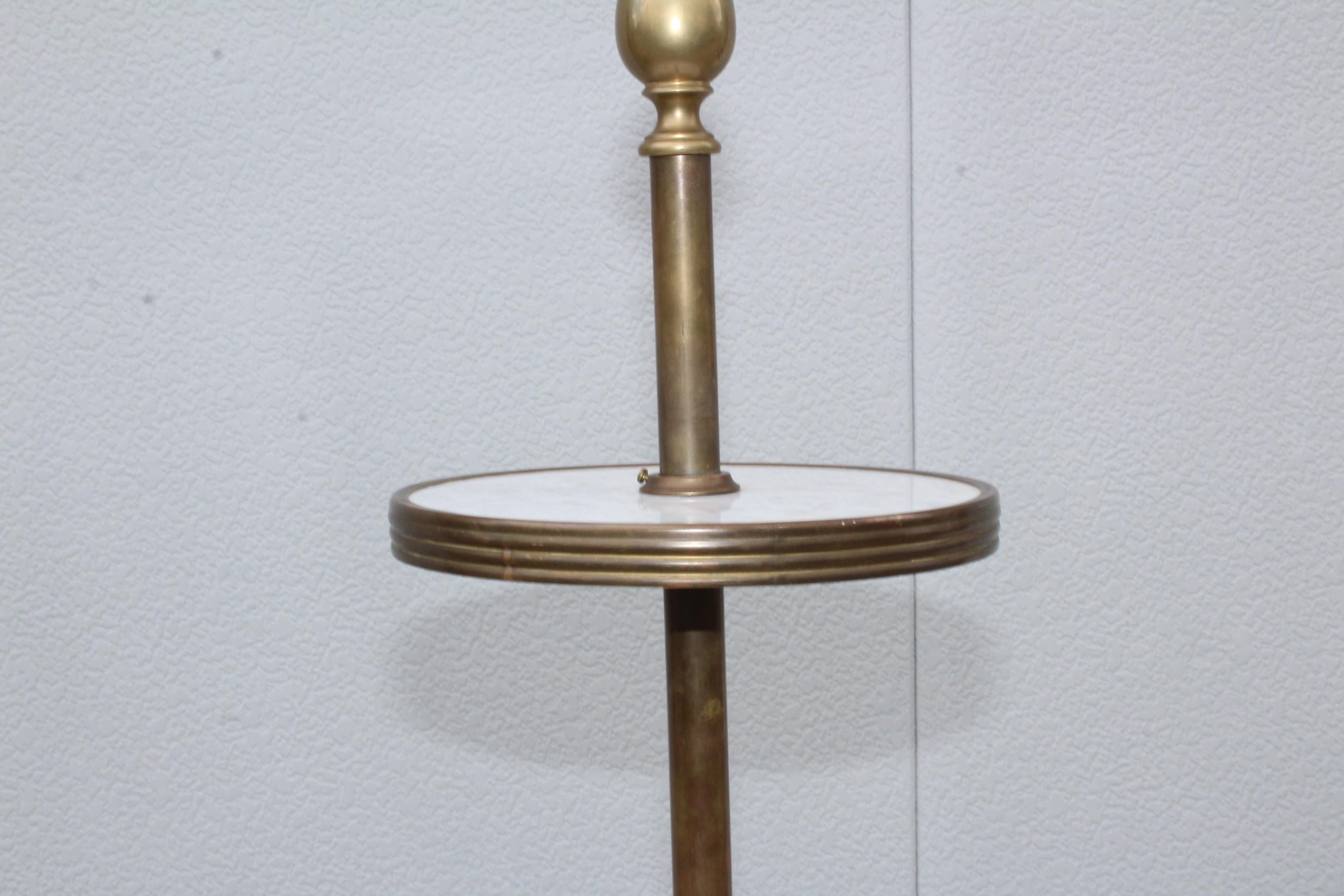 1960's Italian Brass and Carrara Marble 3 Tier Display Shelf 9