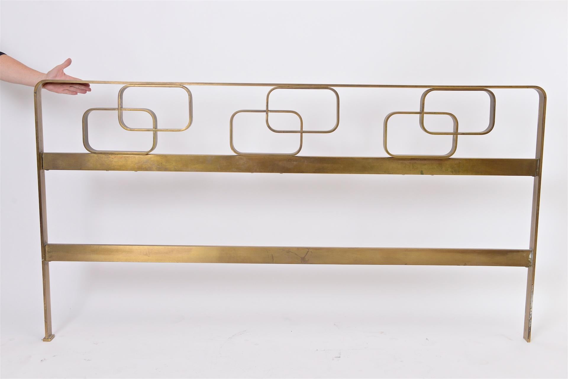 Mid-Century Modern 1960s Italian Brass Bed