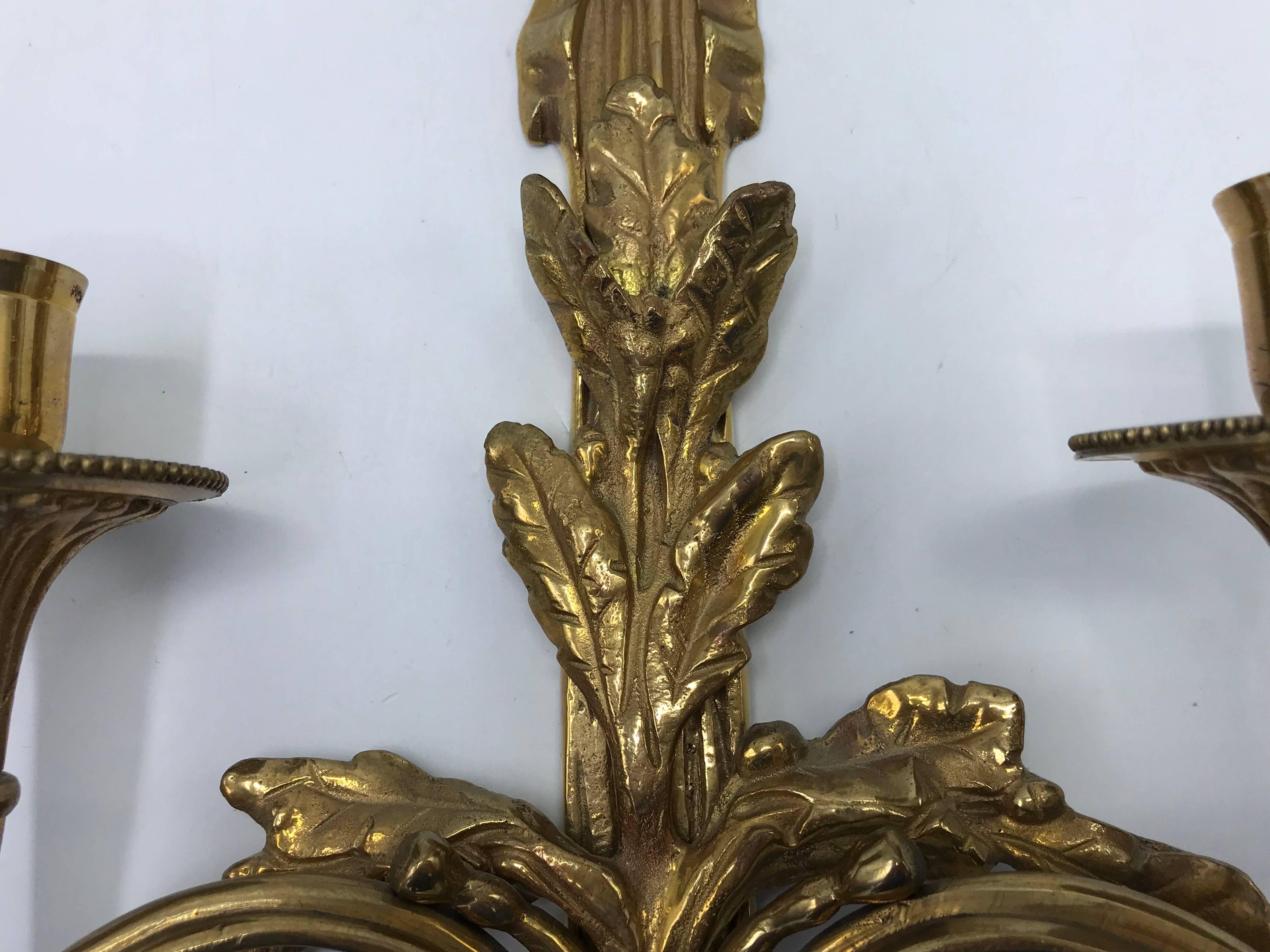 brass bow candle sconces