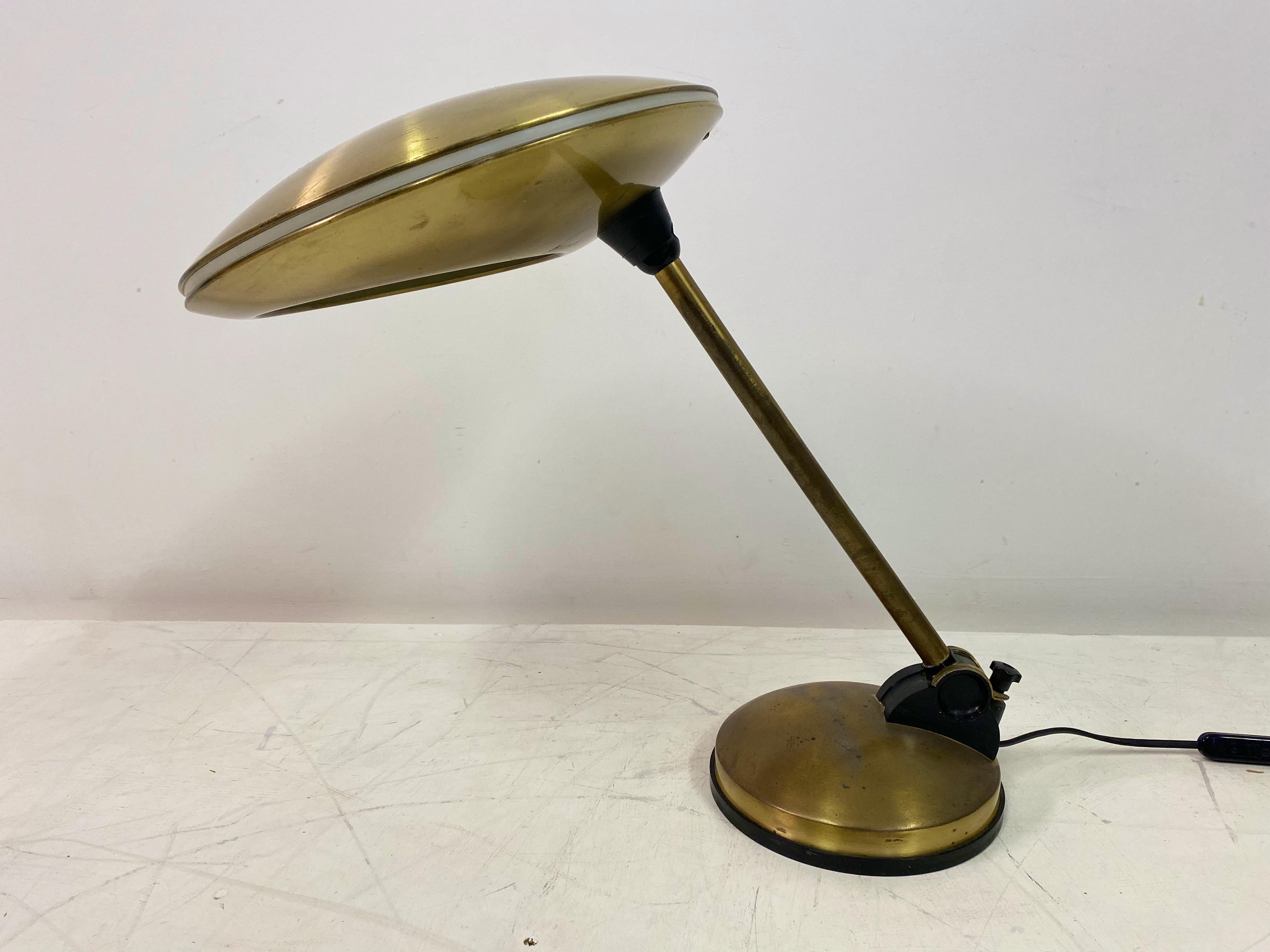 1960s Italian Brass Desk Lamp 1