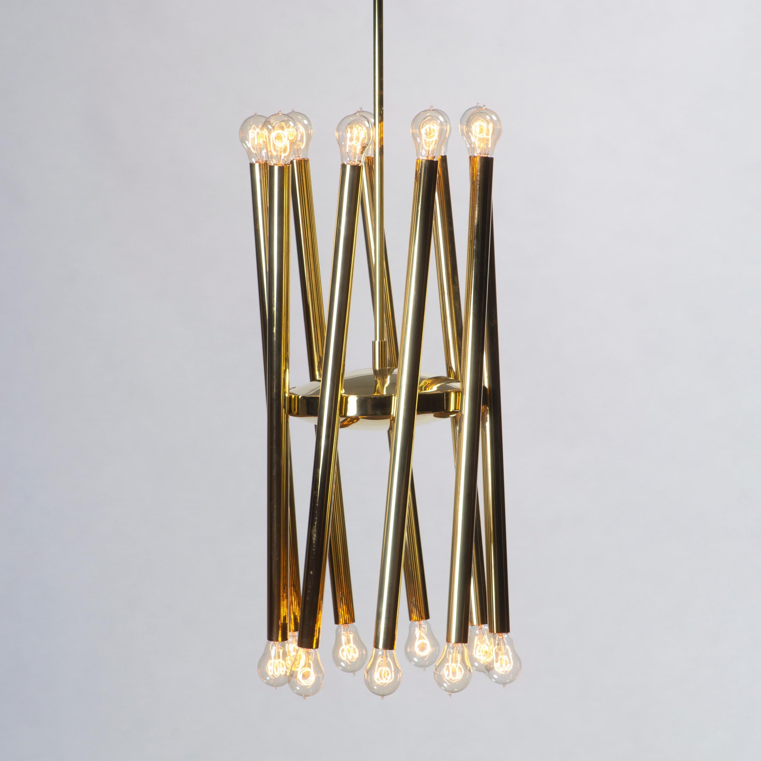 Mid-Century Modern 1960s Italian Brass Pendant Light  For Sale