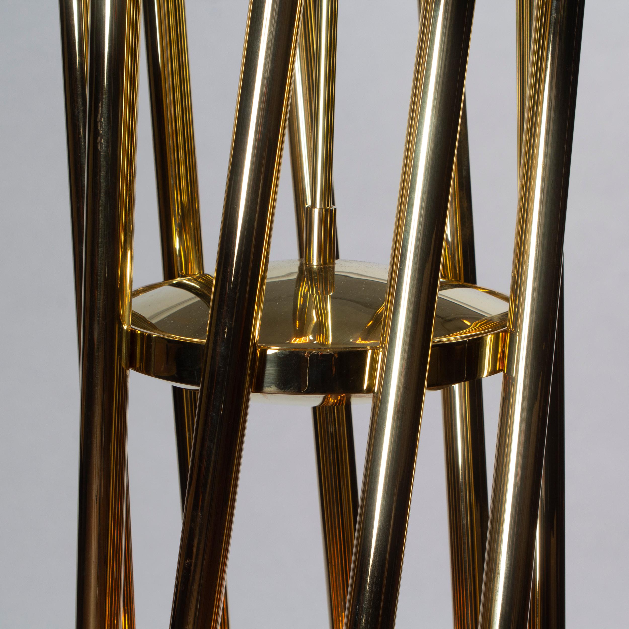 Mid-20th Century 1960s Italian Brass Pendant Light  For Sale