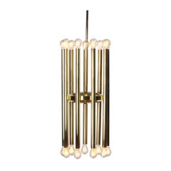 Lampada a sospensione in ottone italiano del 1960